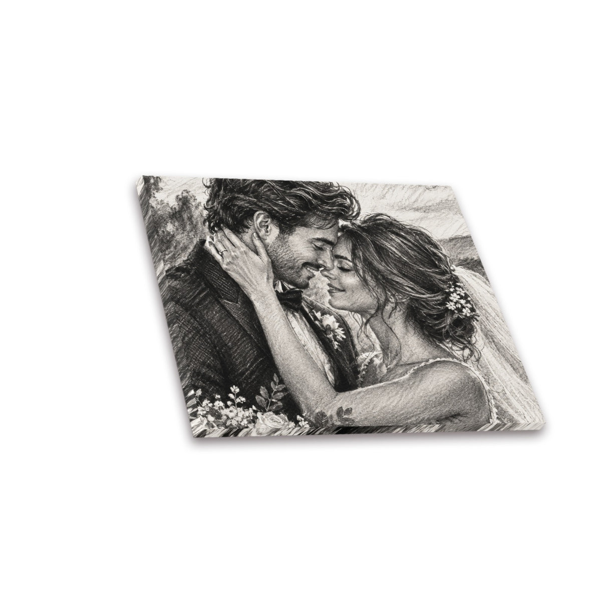 Custom Photo to Art Portrait, Personalized Wedding Portrait, Charcoal Drawing, Watercolor or Oil Painting, Custom Couple Gift