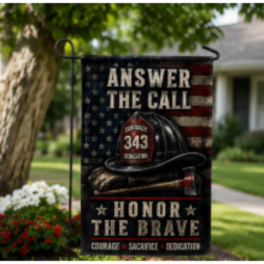 Answer the Call | Honor Our Firefighters 28x40 inch(Made in USA)