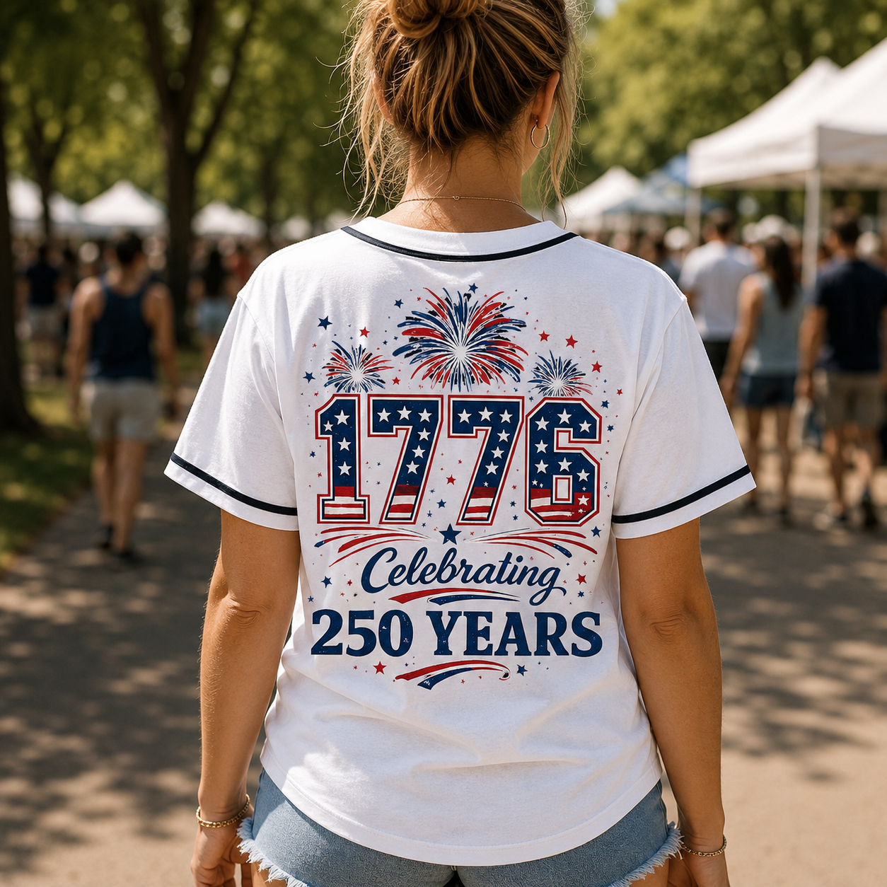 Women's 'America 250' Patriotic Baseball Jersey