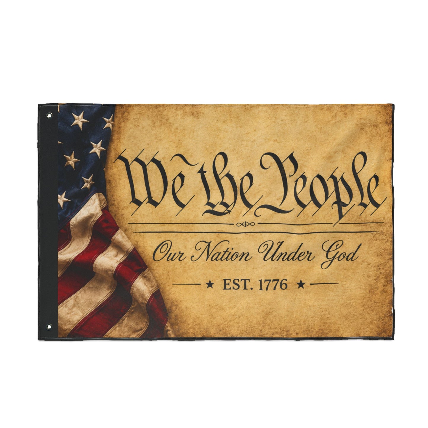 We the People Flag — Double-Sided Patriotic Garden Flag (Our Nation Under God, EST. 1776)