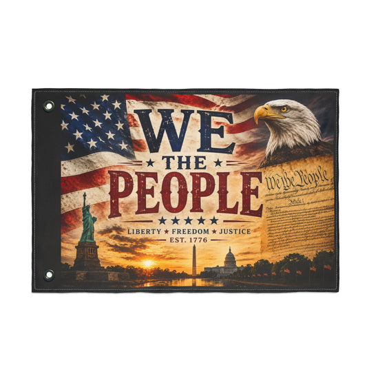 We The People Double-Sided Patriotic Flag