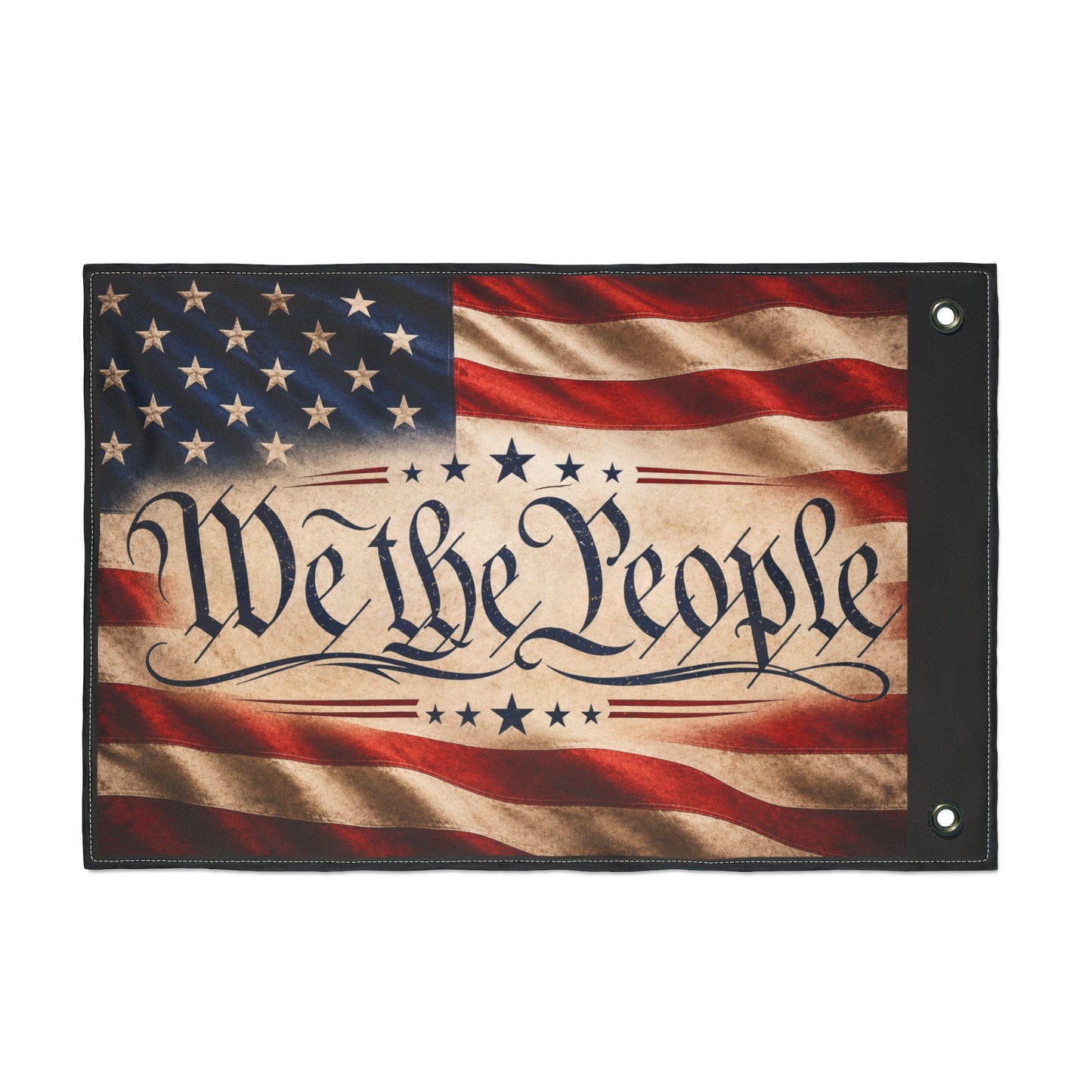 We the People American Flag - Double-Sided Patriotic Garden Flag