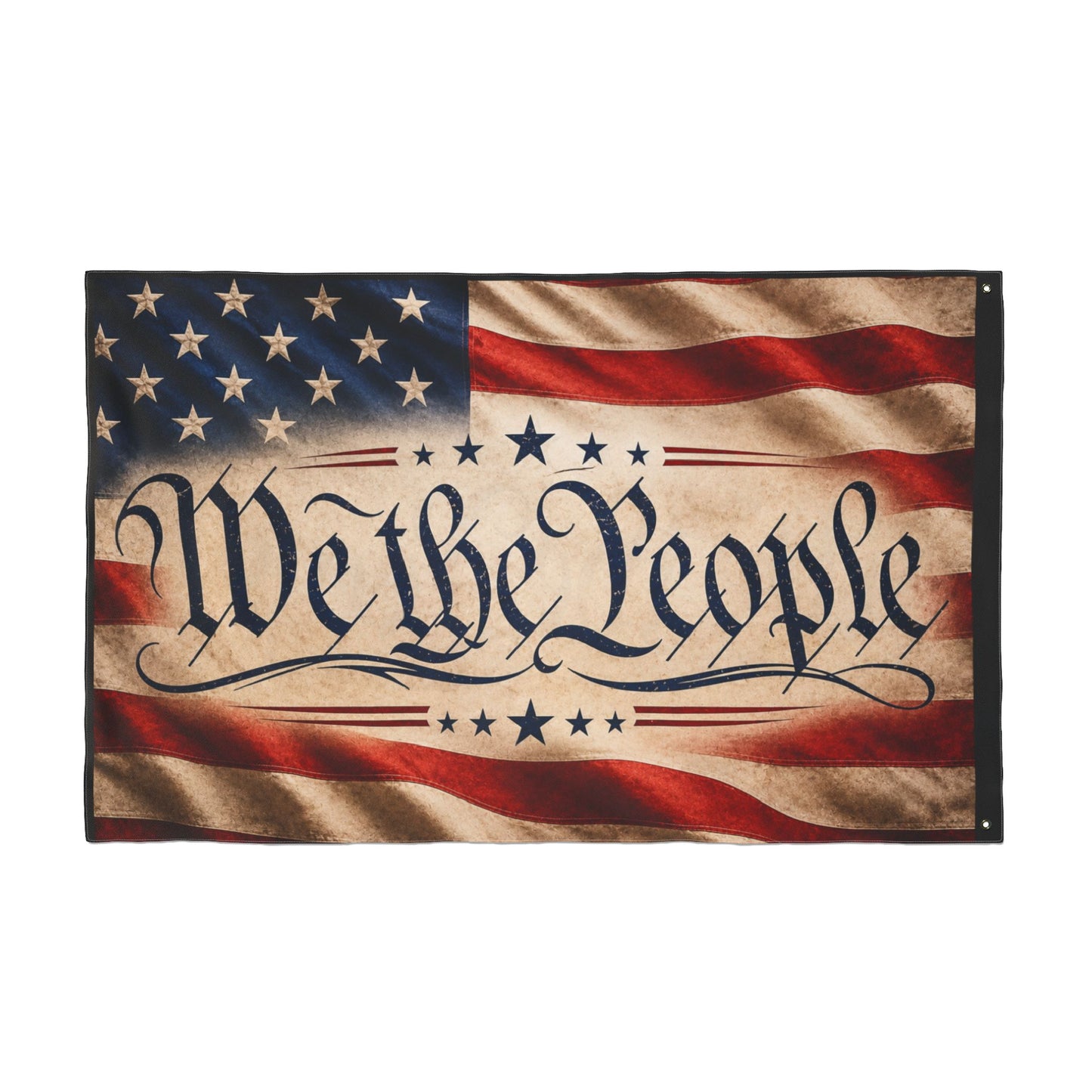 We the People American Flag - Double-Sided Patriotic Garden Flag