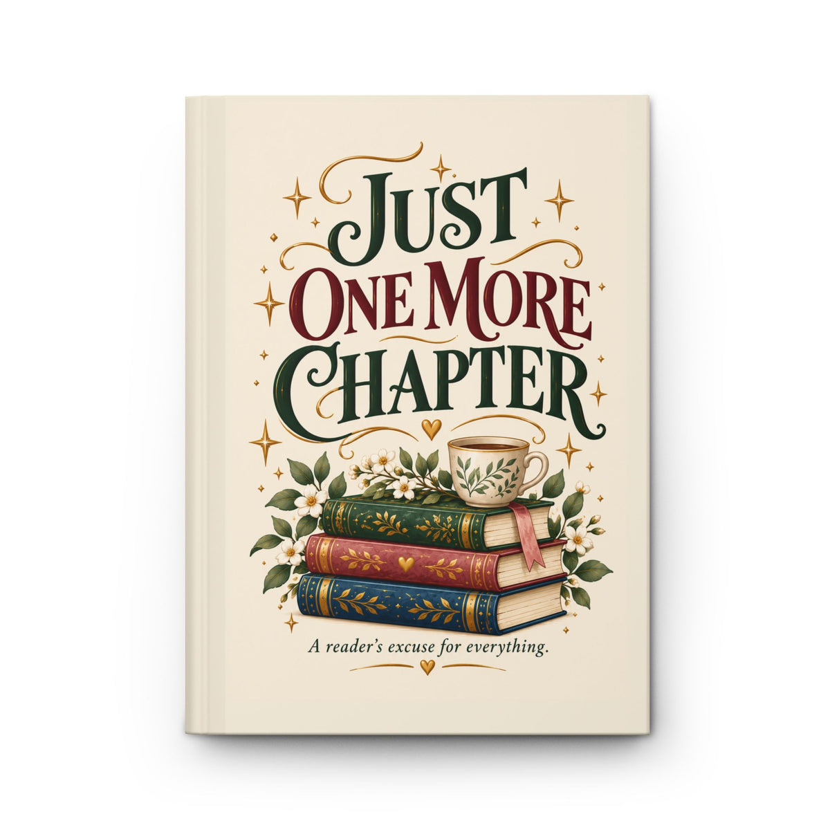 Just One More Chapter Journal, Book Lover Gift, Reading Journal, Bookish Notebook, Reader Gift, Literary Gift, Cozy Reading Gift