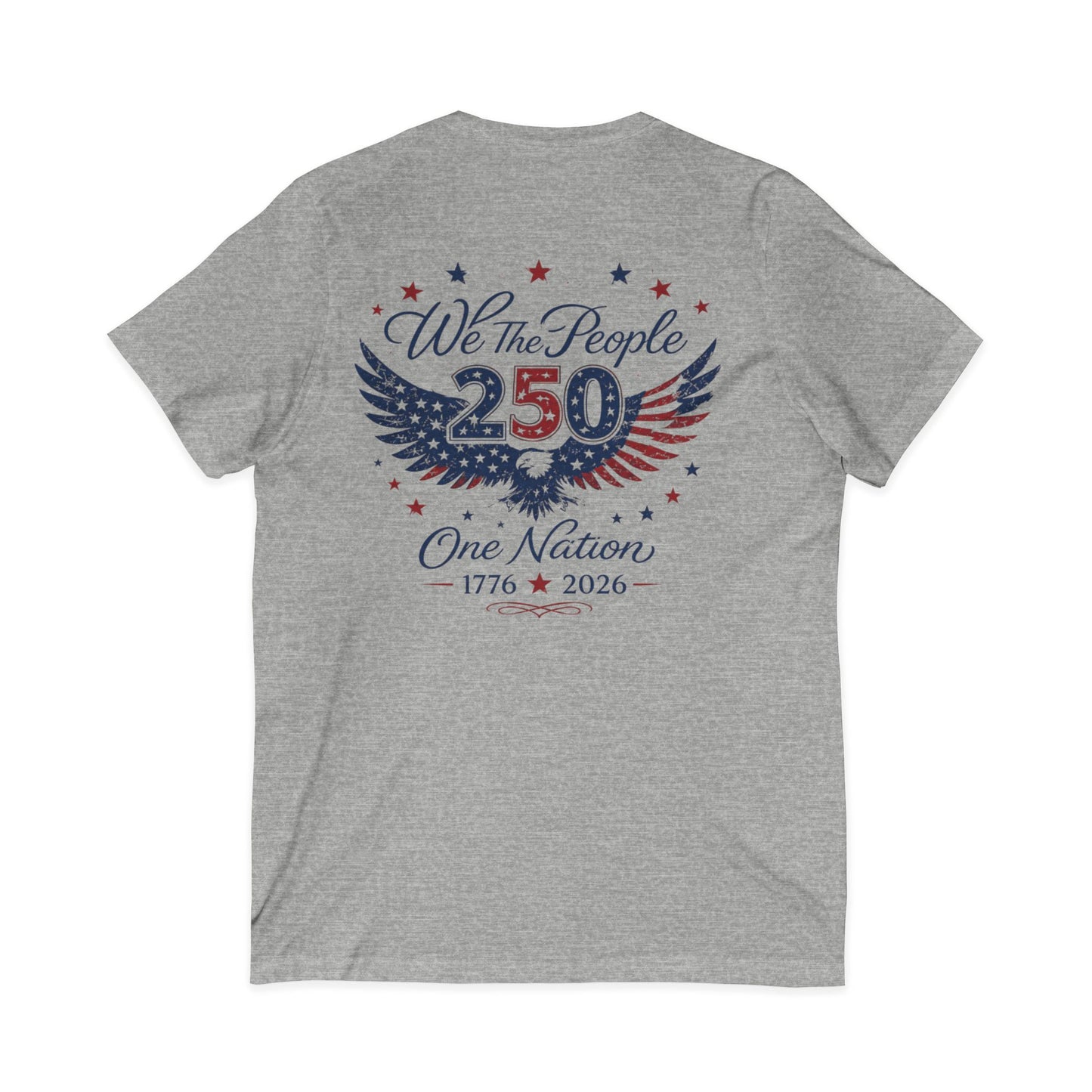 We The People 250 Anniversary V-Neck Tee — 1776–2026 Patriotic USA Celebration Shirt