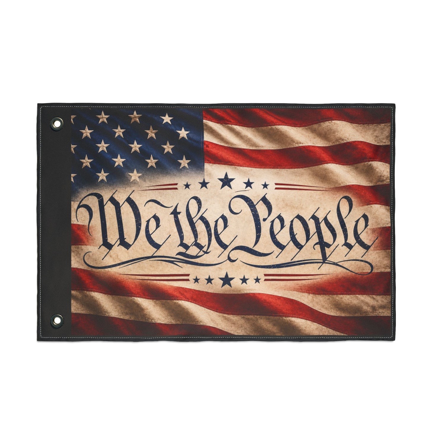 We the People American Flag - Double-Sided Patriotic Garden Flag