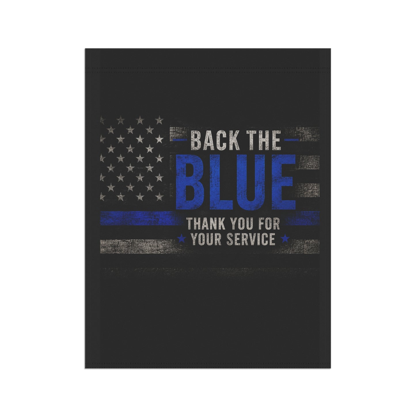 Back The Blue Garden Flag – Patriotic Thin Blue Line House Banner (Thank You For Your Service)