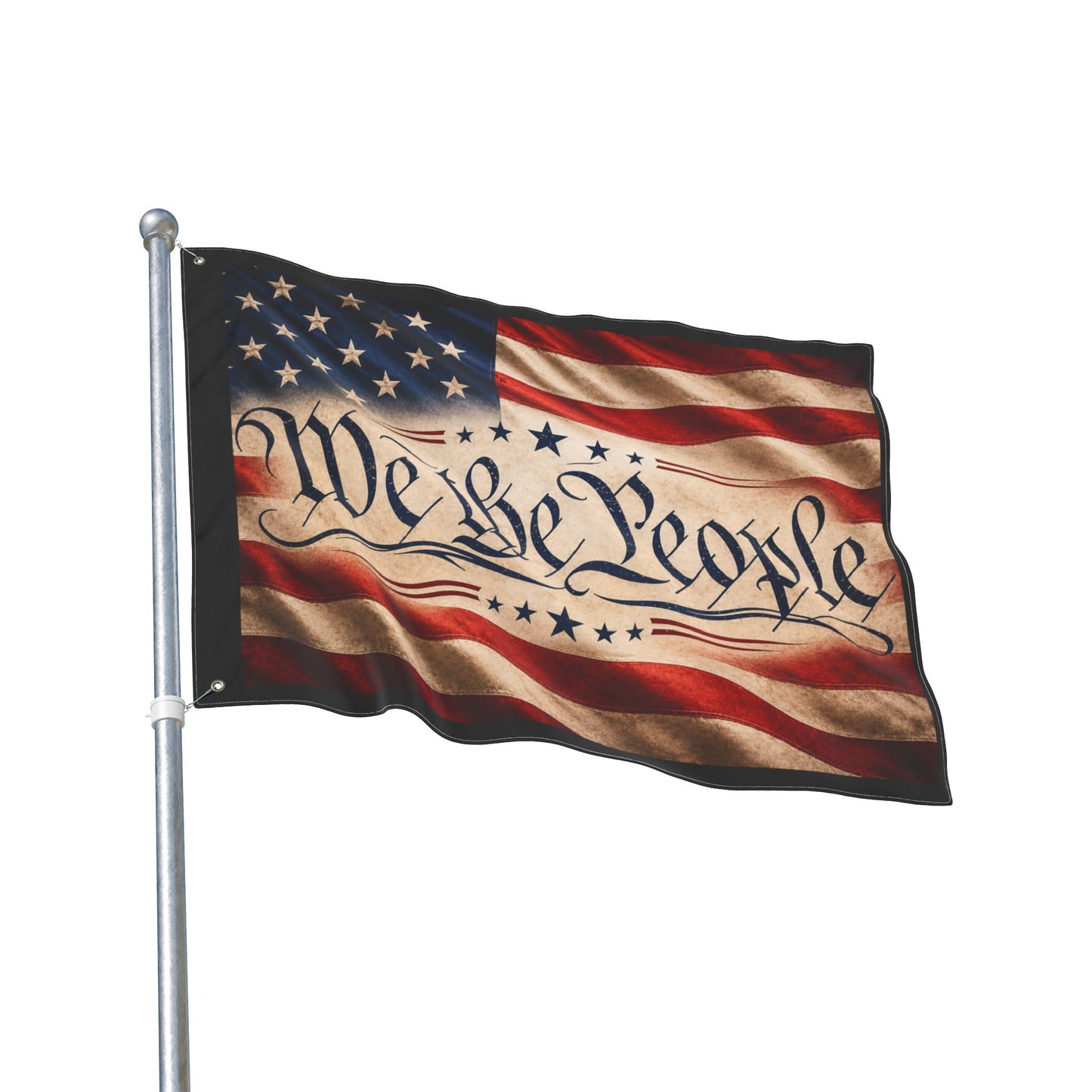 We the People American Flag - Double-Sided Patriotic Garden Flag