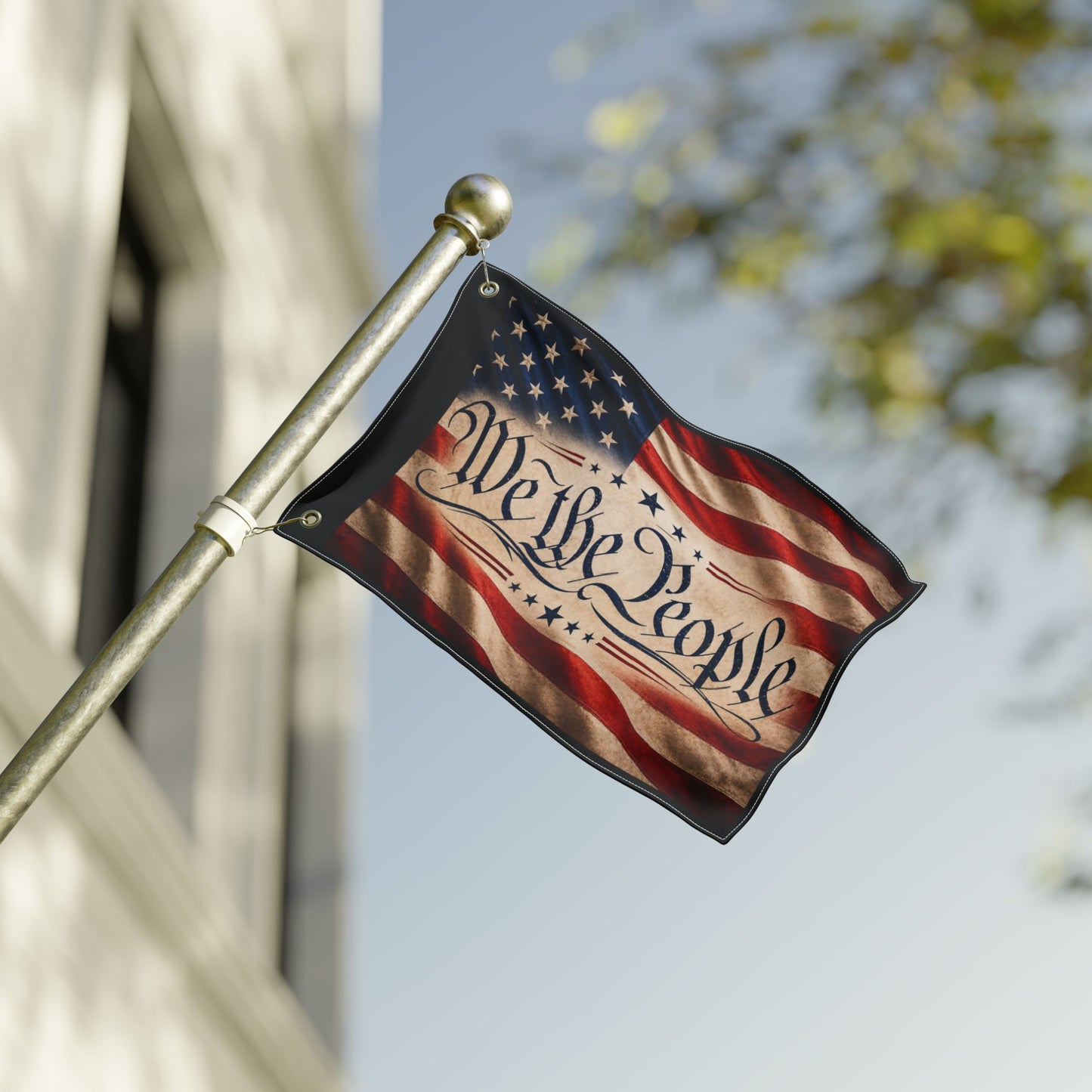 We the People American Flag - Double-Sided Patriotic Garden Flag