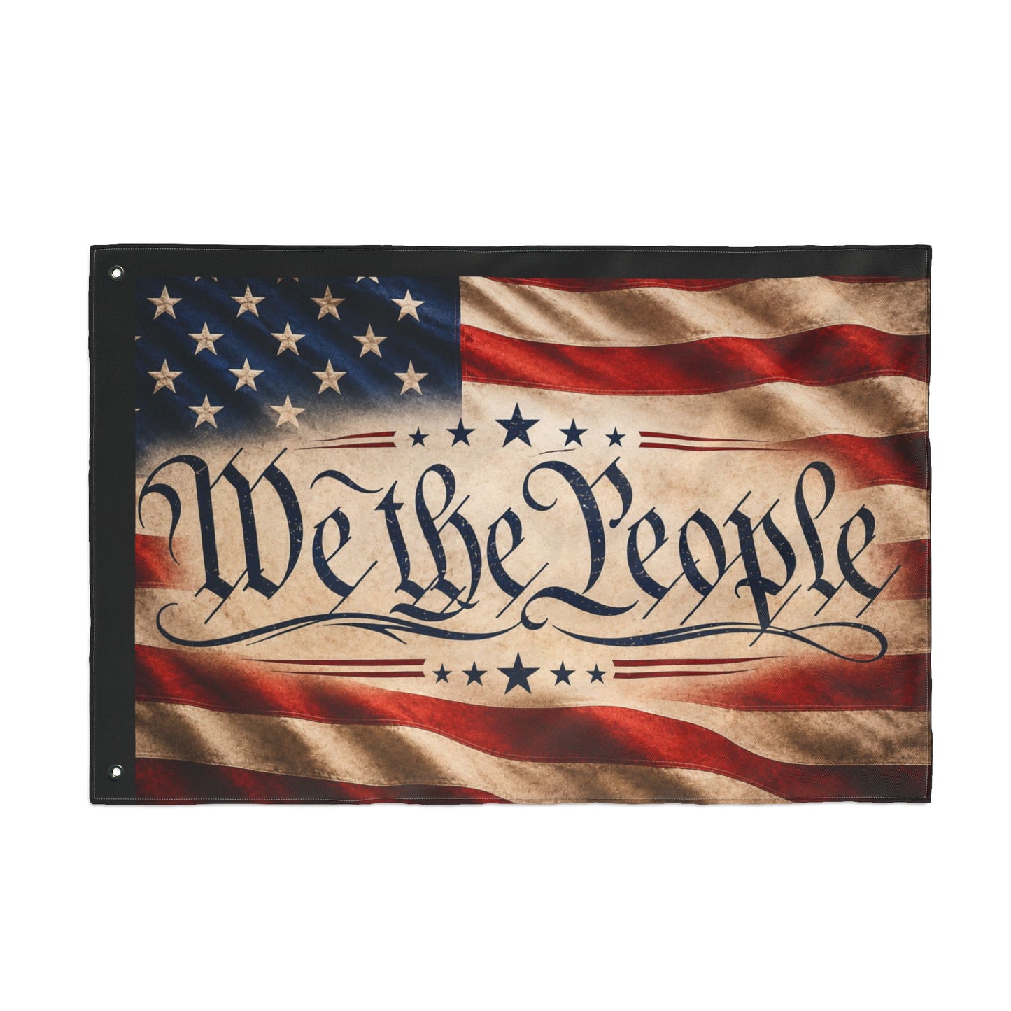 We the People American Flag - Double-Sided Patriotic Garden Flag