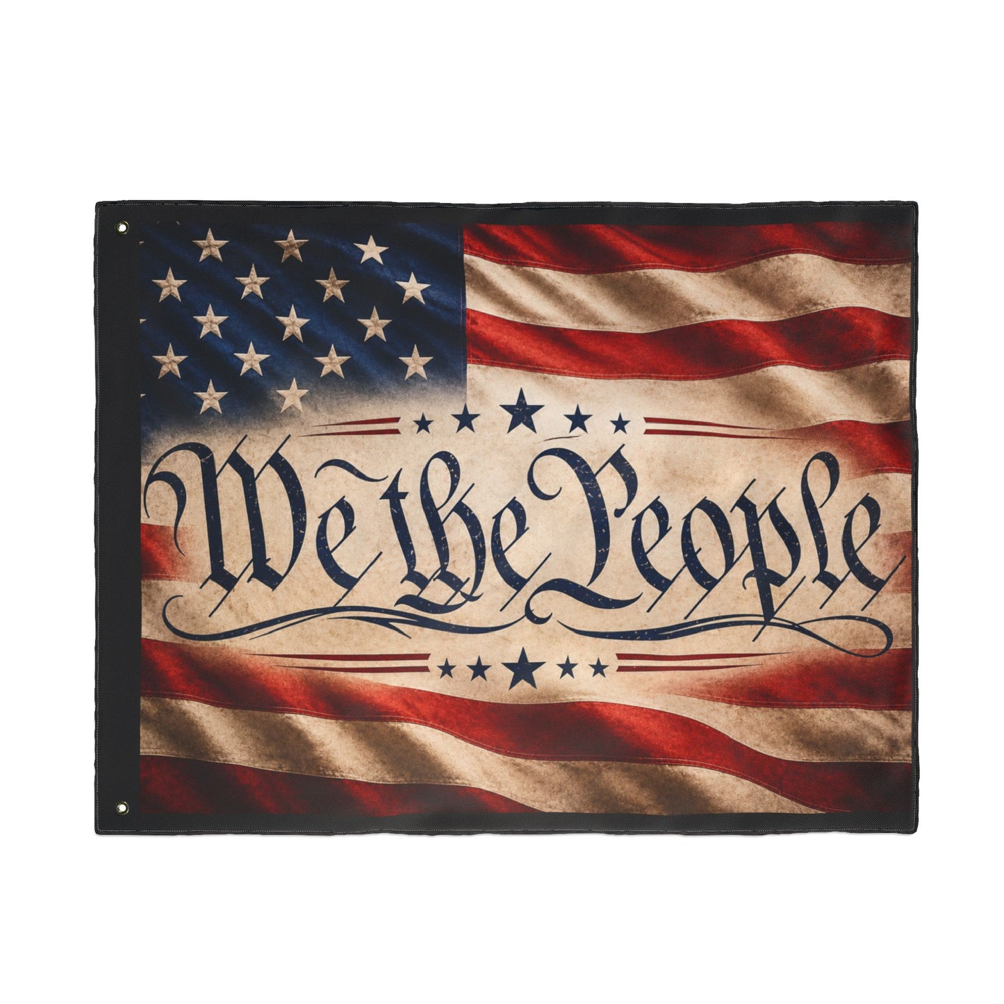 We the People American Flag - Double-Sided Patriotic Garden Flag