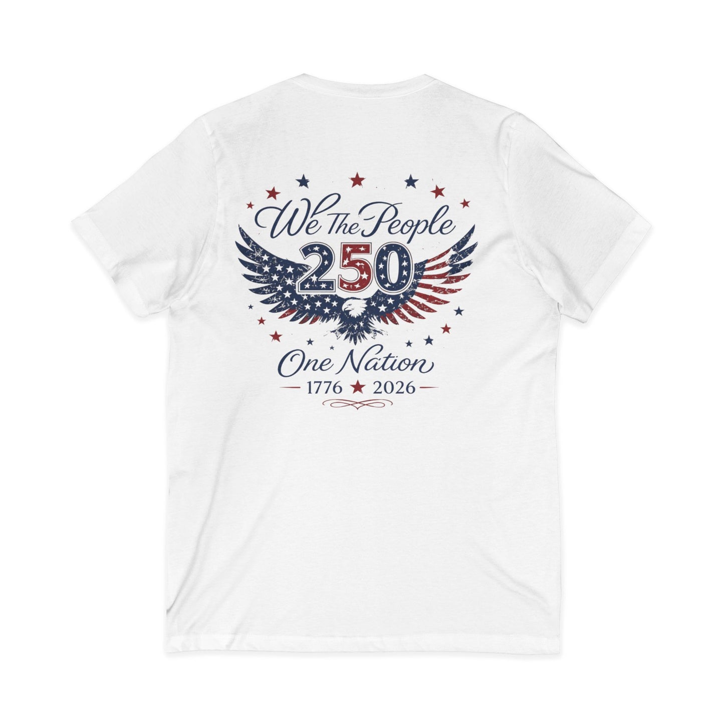 We The People 250 Anniversary V-Neck Tee — 1776–2026 Patriotic USA Celebration Shirt