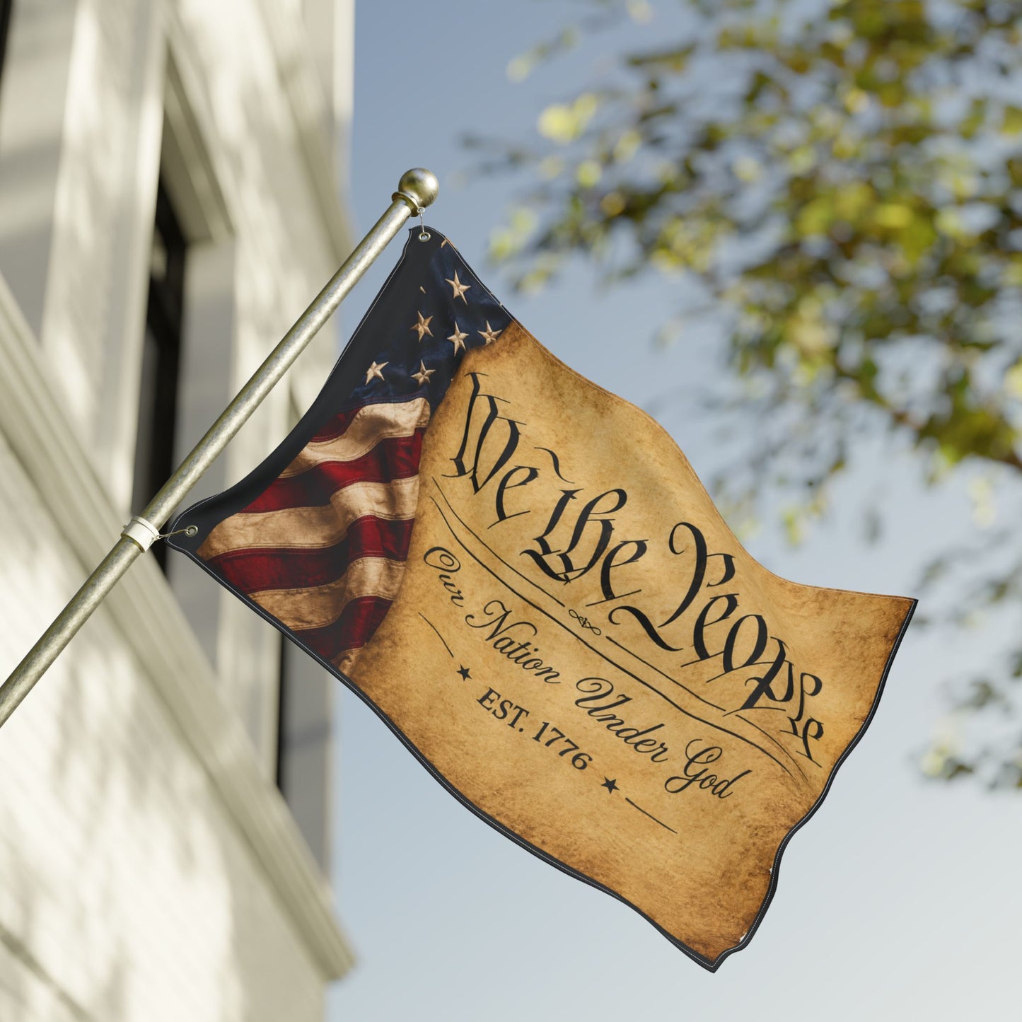 We the People Flag — Double-Sided Patriotic Garden Flag (Our Nation Under God, EST. 1776)