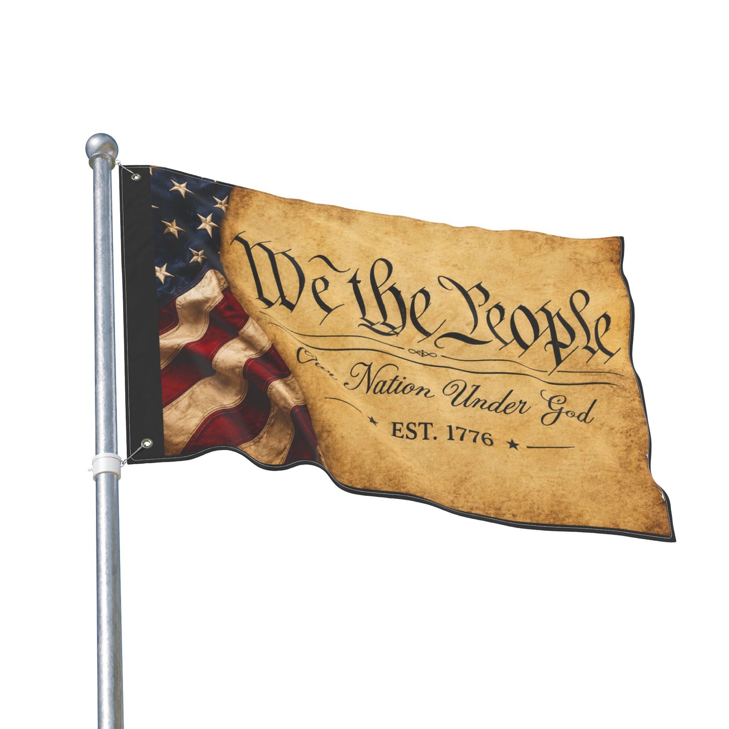 We the People Flag — Double-Sided Patriotic Garden Flag (Our Nation Under God, EST. 1776)