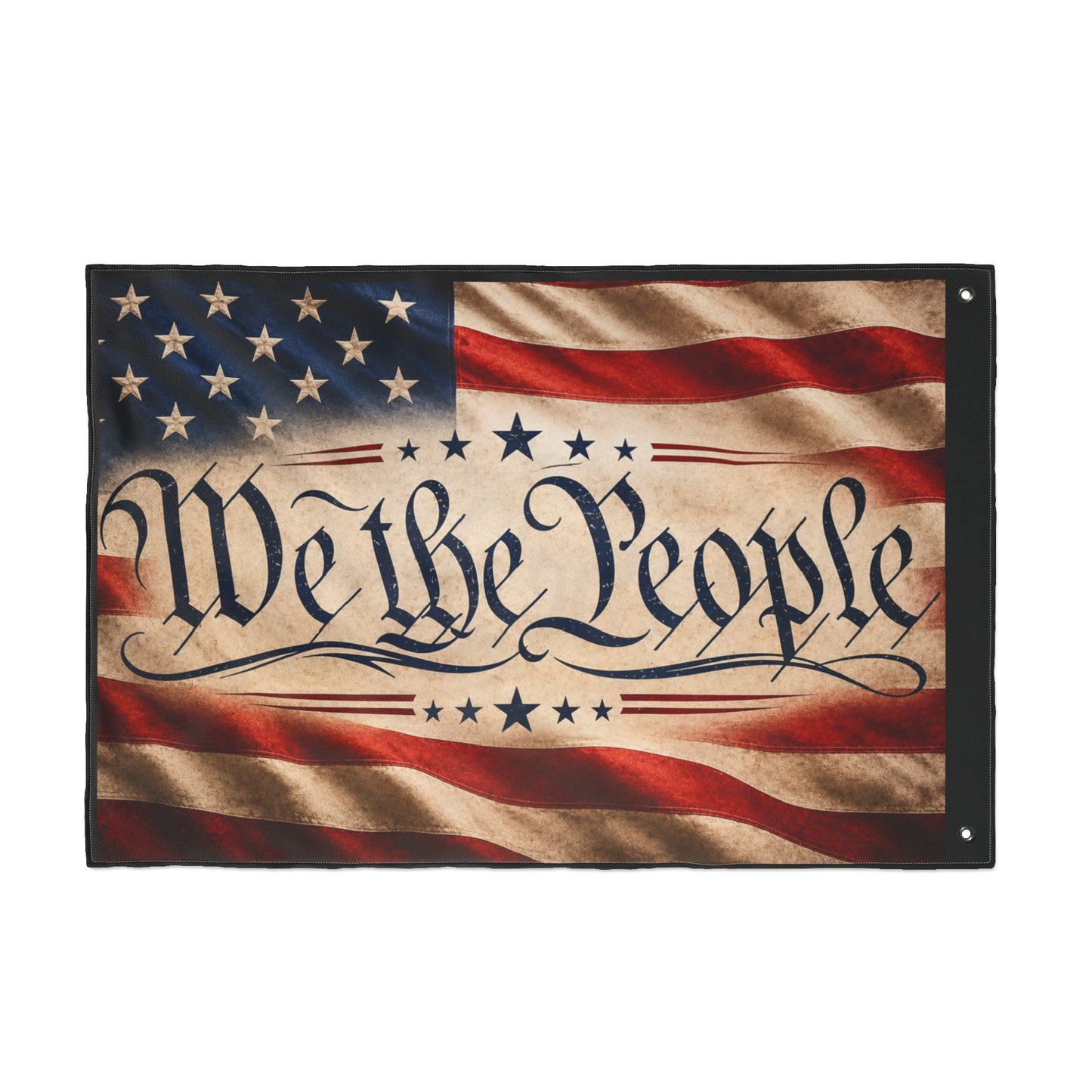 We the People American Flag - Double-Sided Patriotic Garden Flag