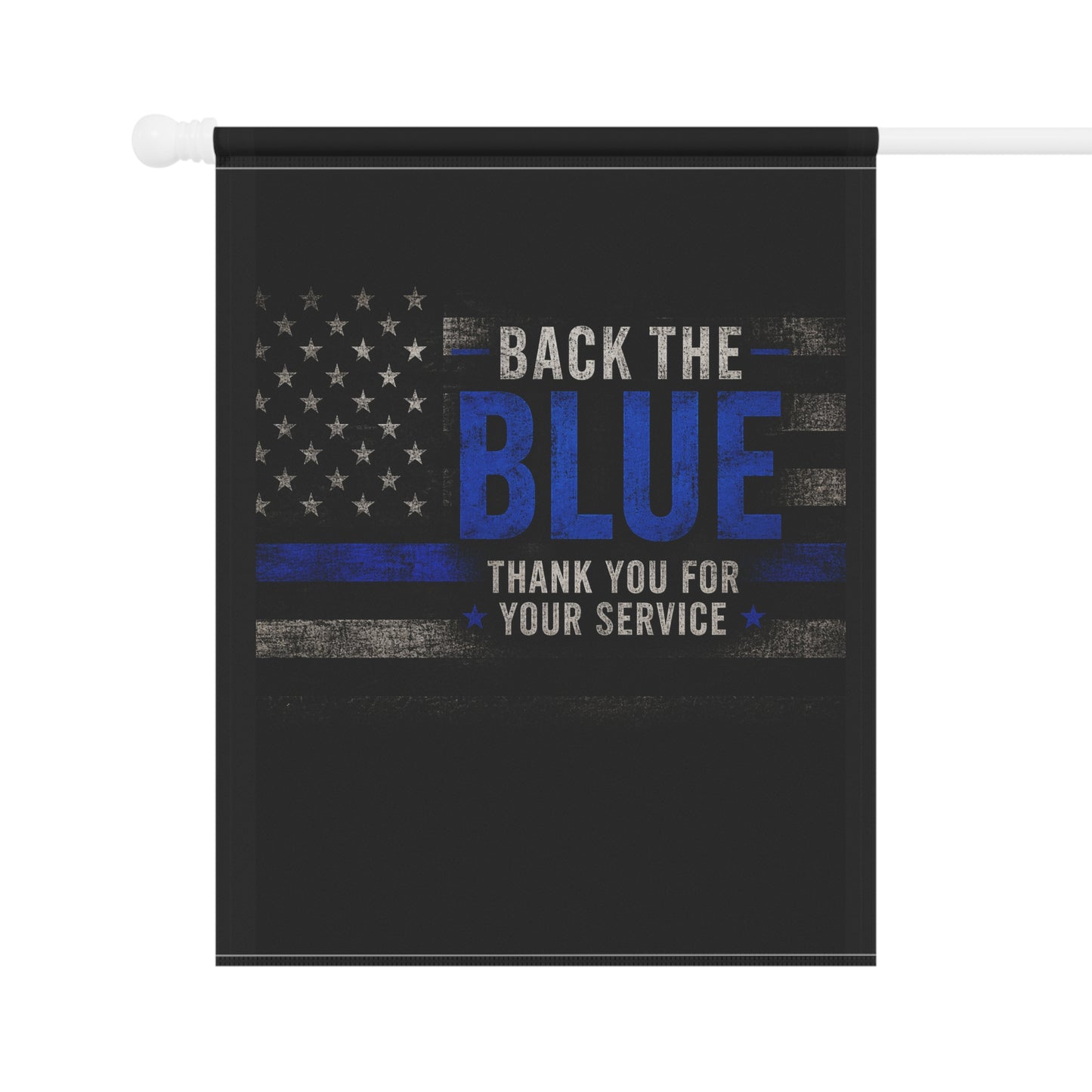 Back The Blue Garden Flag – Patriotic Thin Blue Line House Banner (Thank You For Your Service)