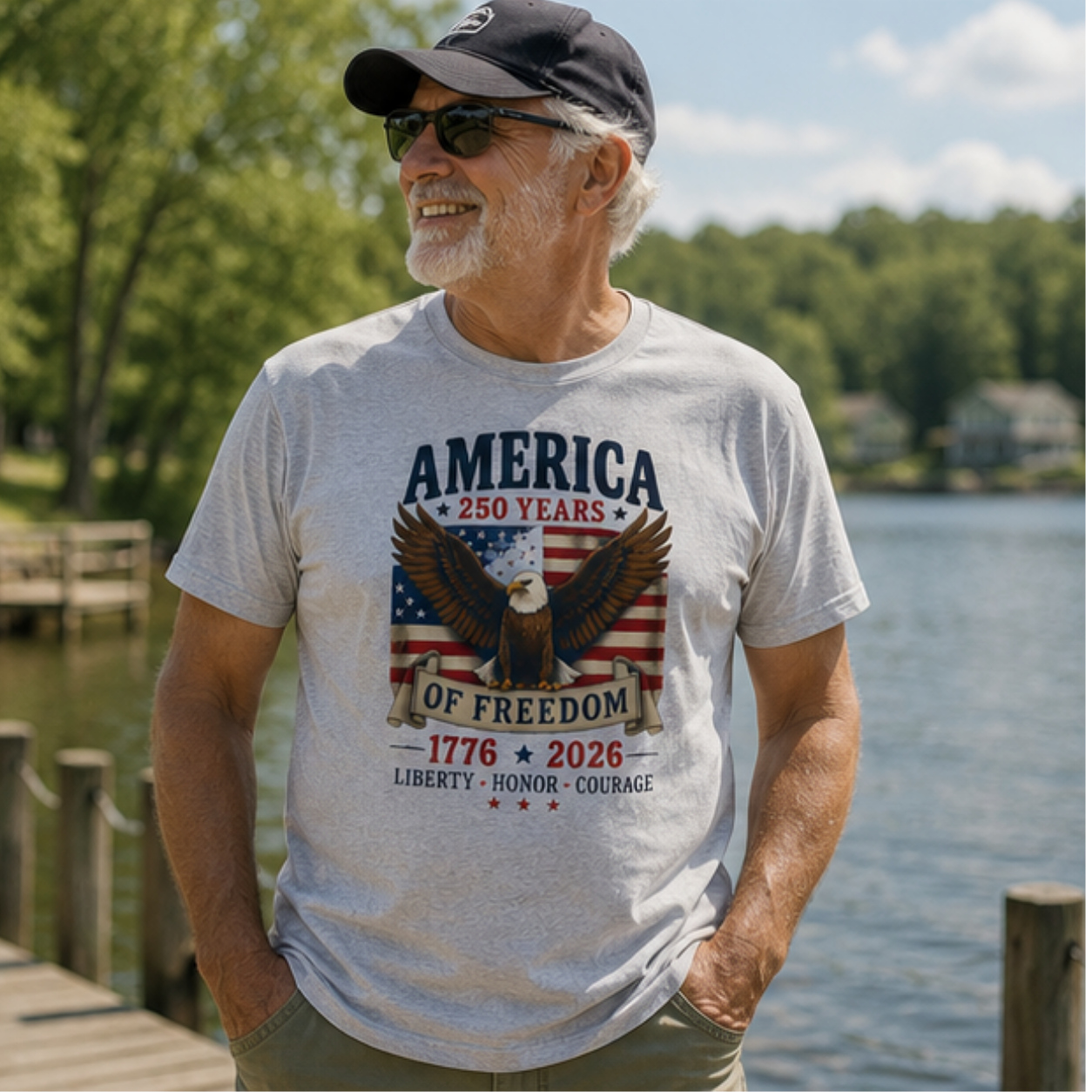 Freedom Soars Eagle Americana Tee