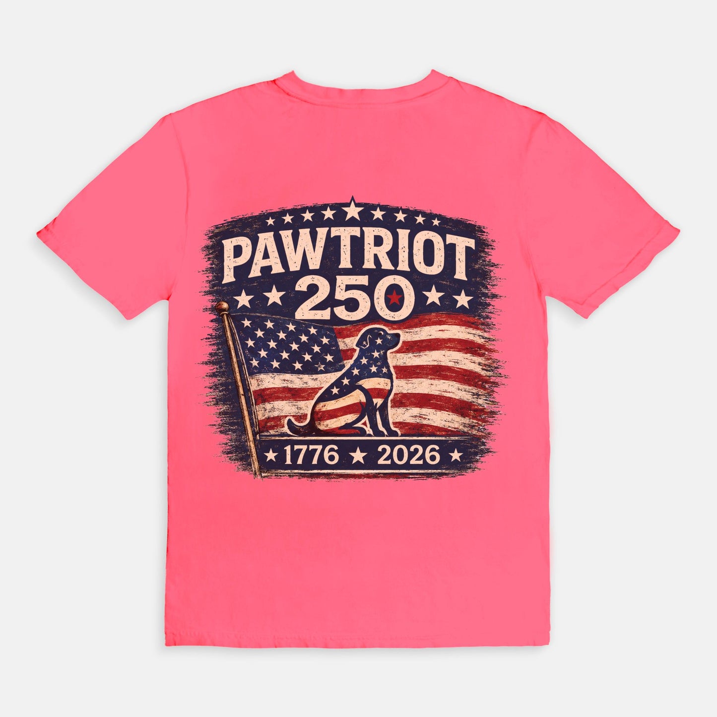 Pawtriot 250 Patriotic T-Shirt | America 250 Dog Lover Tee
