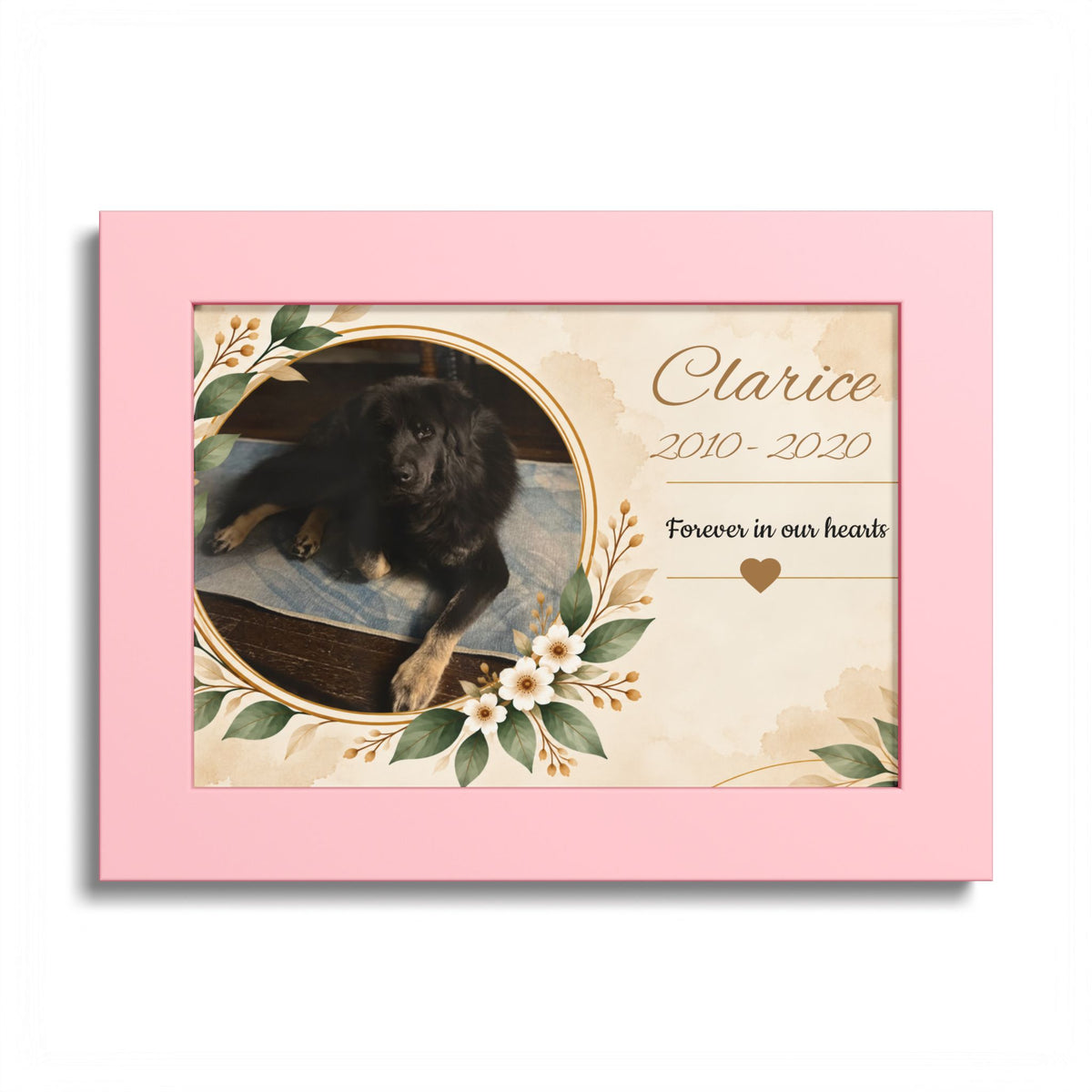 Personalized Pet Memorial Wall Art – Custom Dog or Cat Photo, Name & Dates, Pet Loss Remembrance Gift