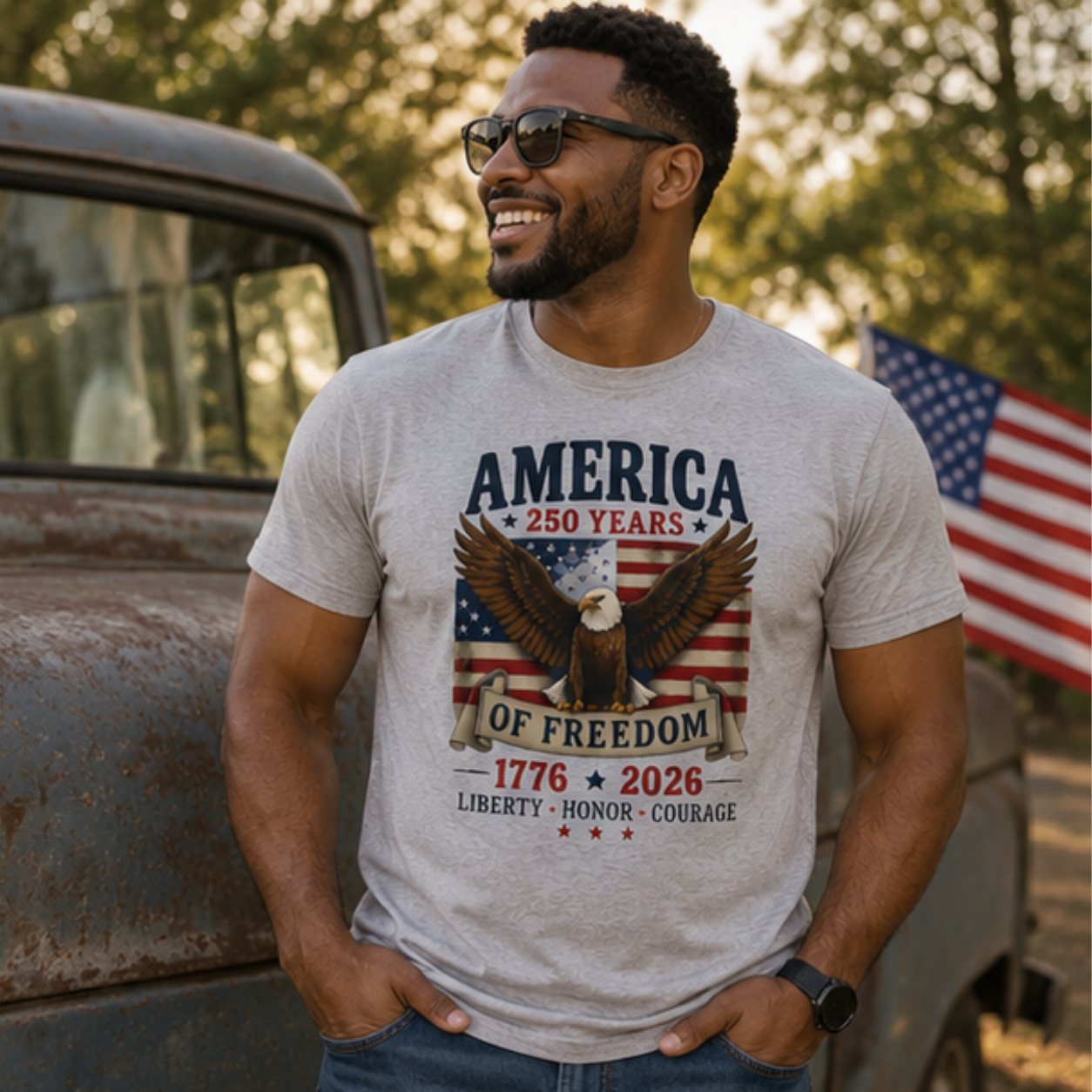 Freedom Soars Eagle Americana Tee