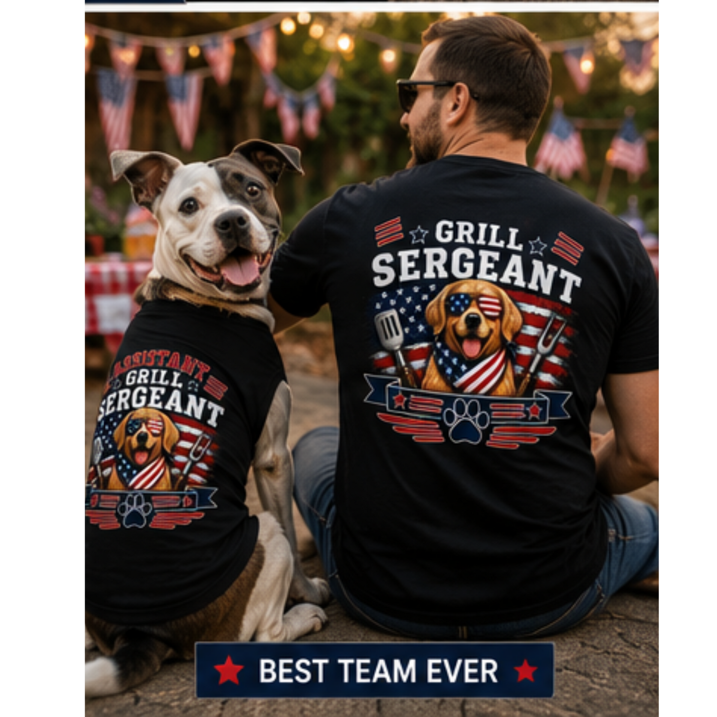 Assistant Grill Sergeant™ Pawtriot Tee.