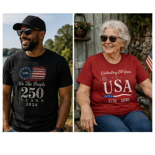 USA 250th Anniversary T-Shirt — Celebrating 1776–2026 Patriotic Tee