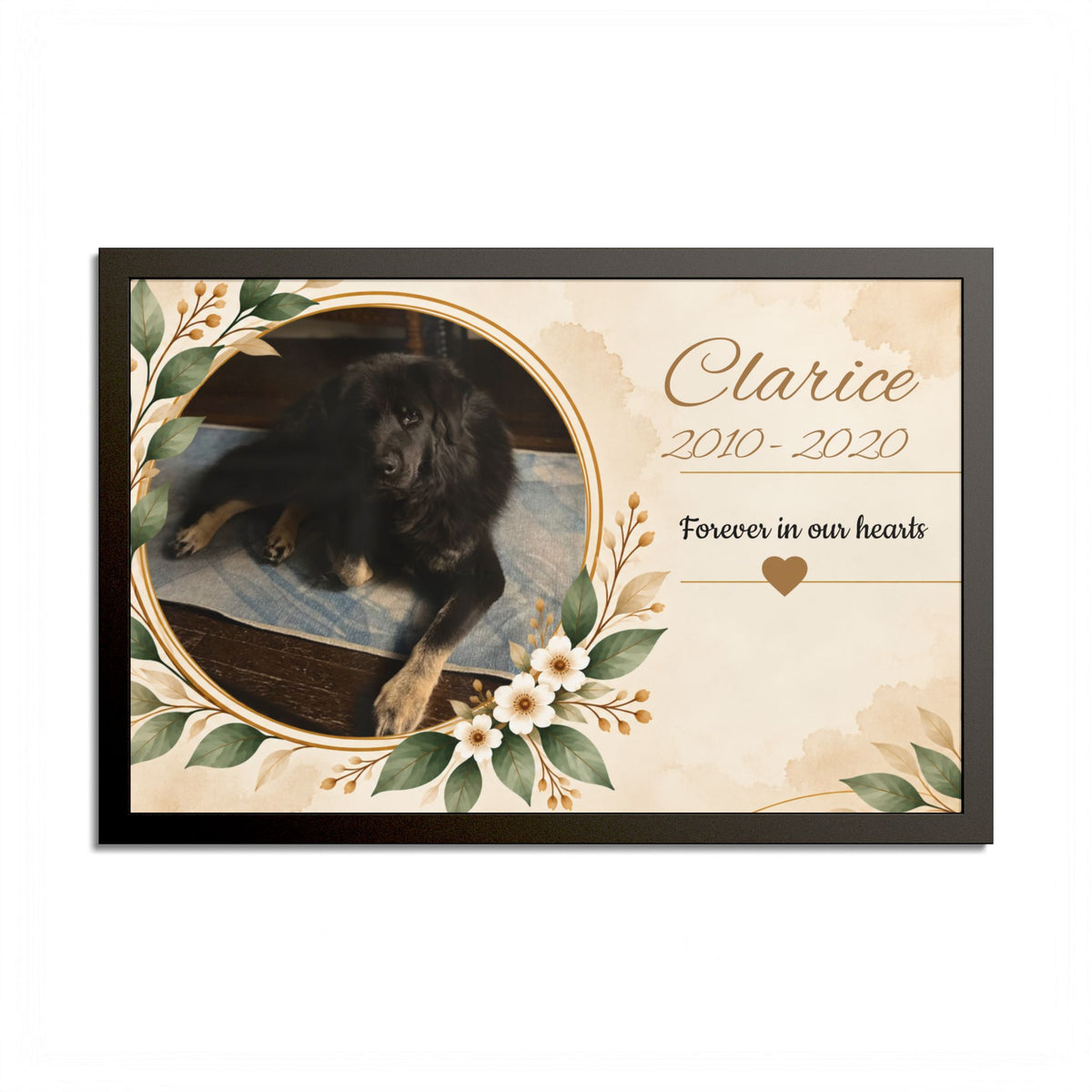 Personalized Pet Memorial Wall Art – Custom Dog or Cat Photo, Name & Dates, Pet Loss Remembrance Gift