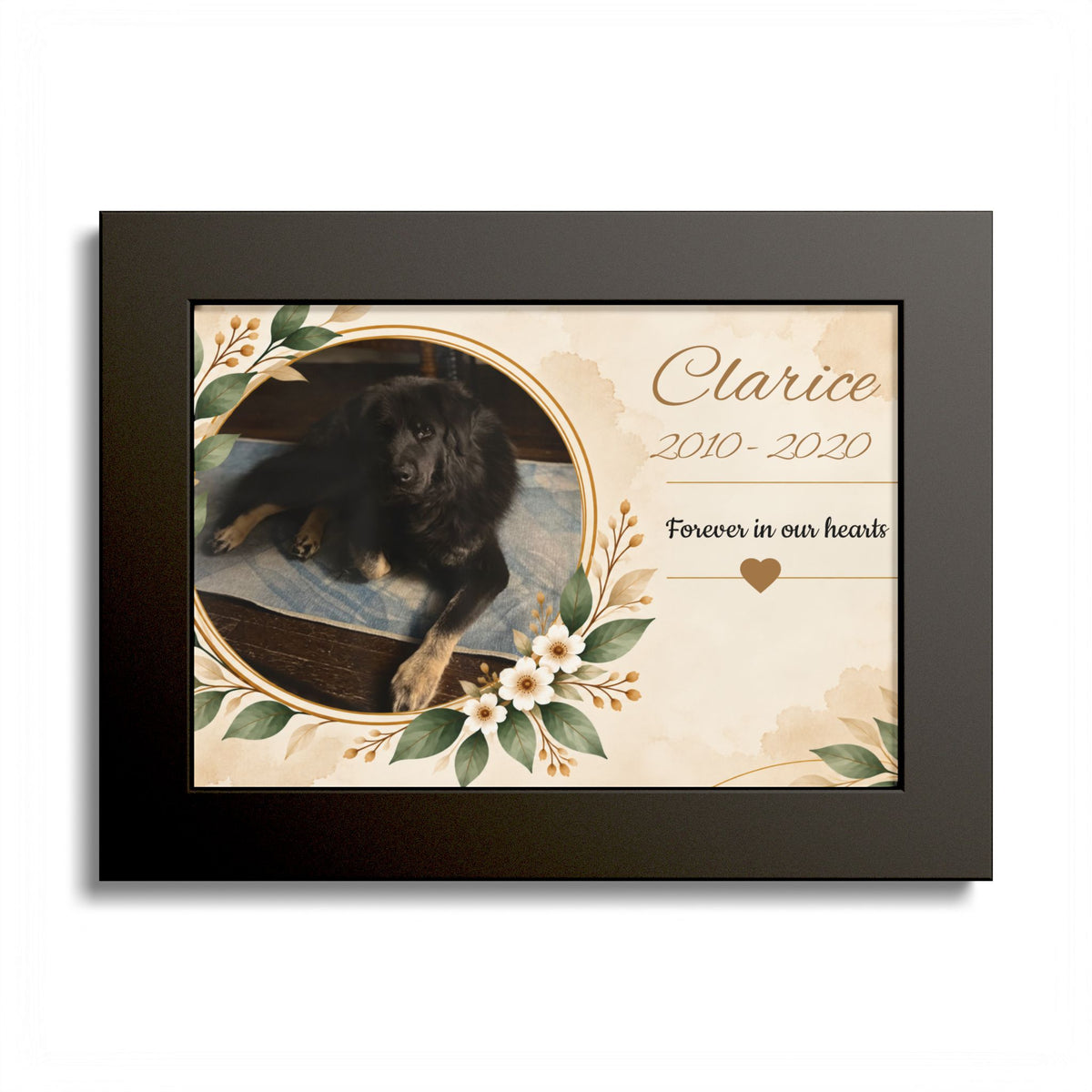 Personalized Pet Memorial Wall Art – Custom Dog or Cat Photo, Name & Dates, Pet Loss Remembrance Gift