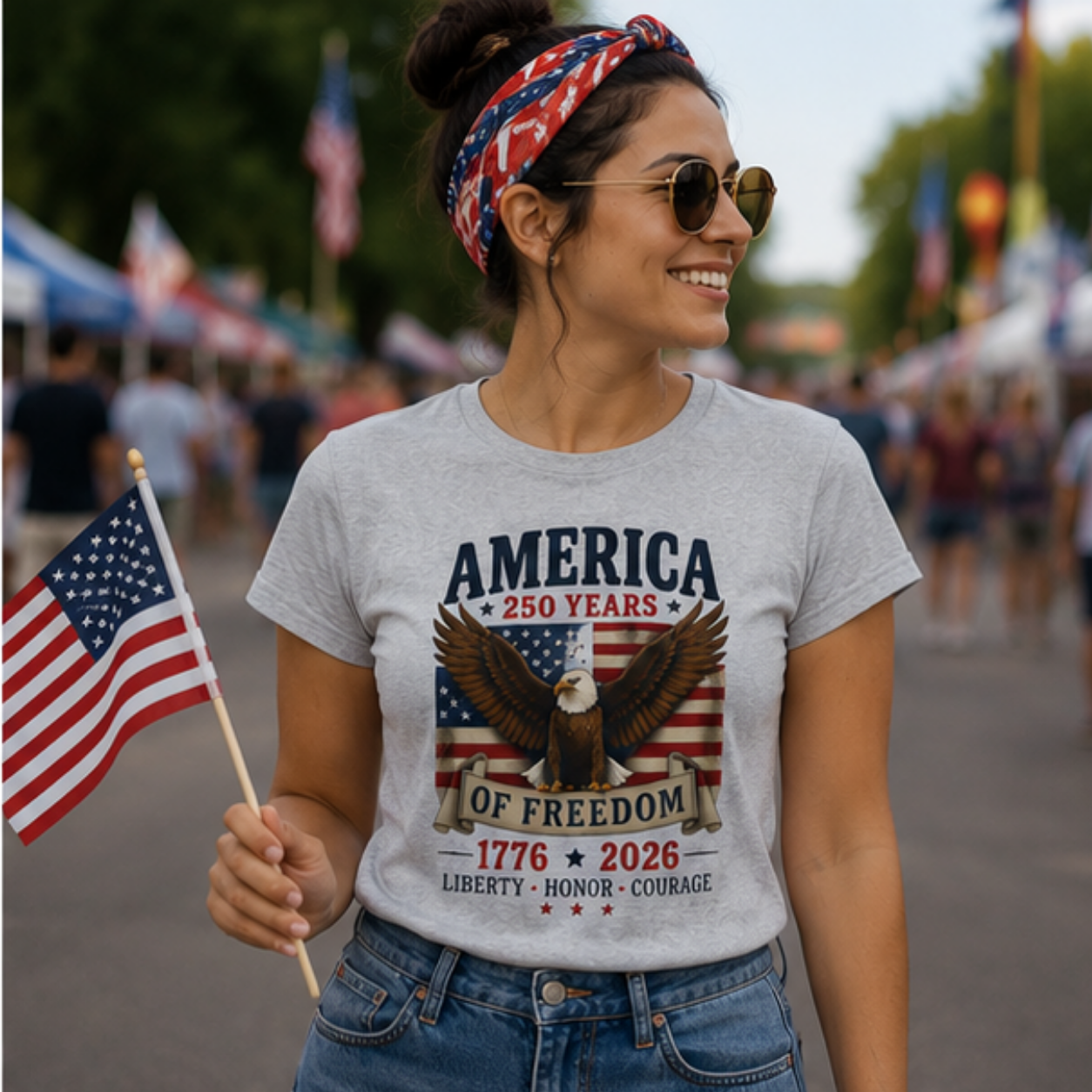 Freedom Soars Eagle Americana Tee