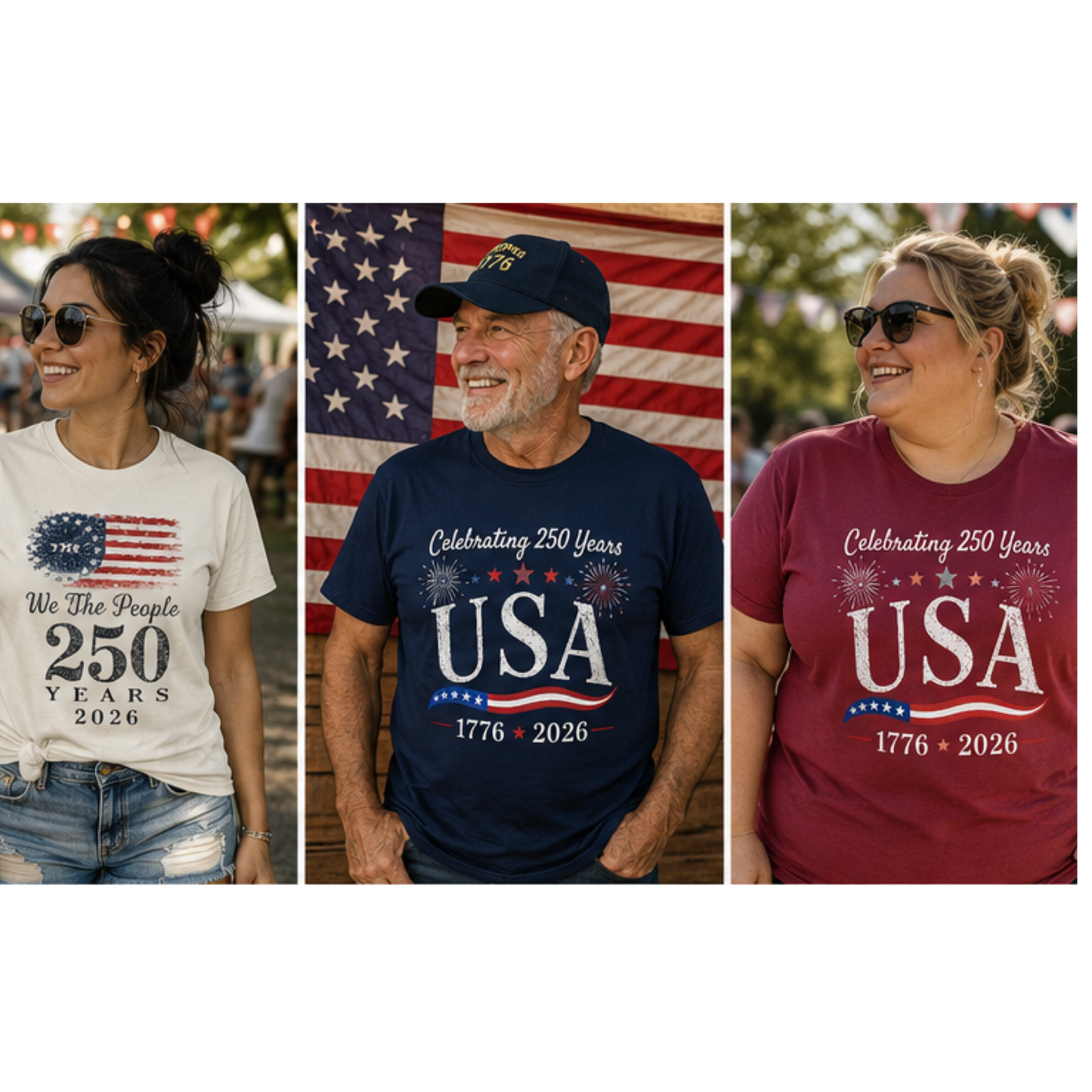 USA 250th Anniversary T-Shirt — Celebrating 1776–2026 Patriotic Tee
