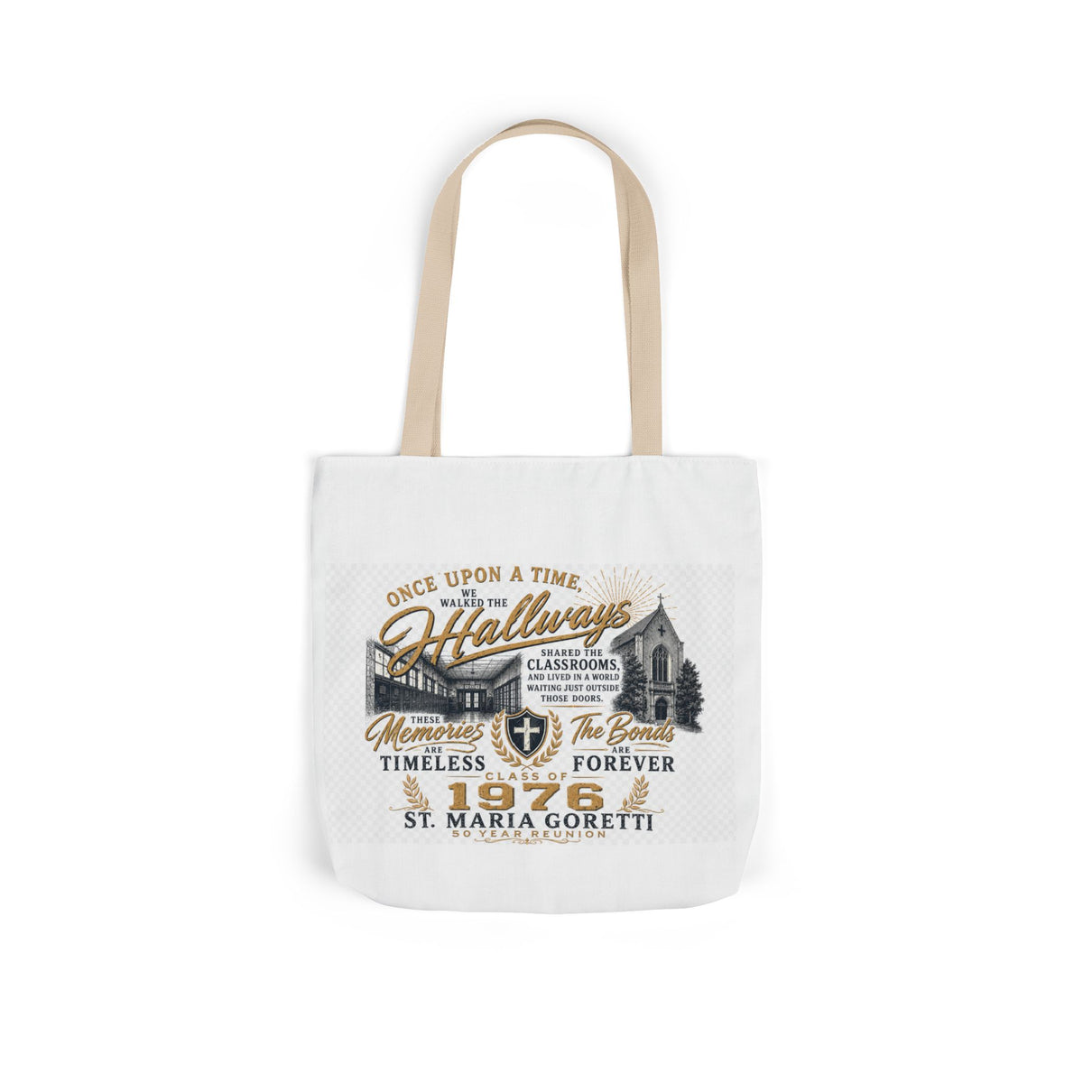 Class of 1976 Reunion Tote Bag | St. Maria Goretti 50th Anniversary Canvas Tote