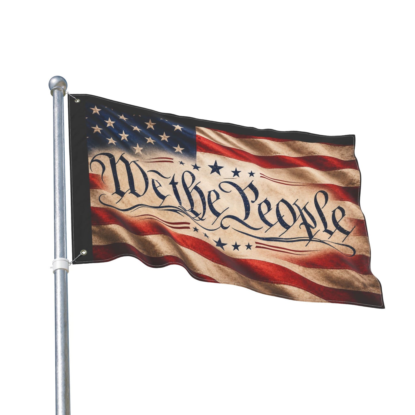 We the People American Flag - Double-Sided Patriotic Garden Flag