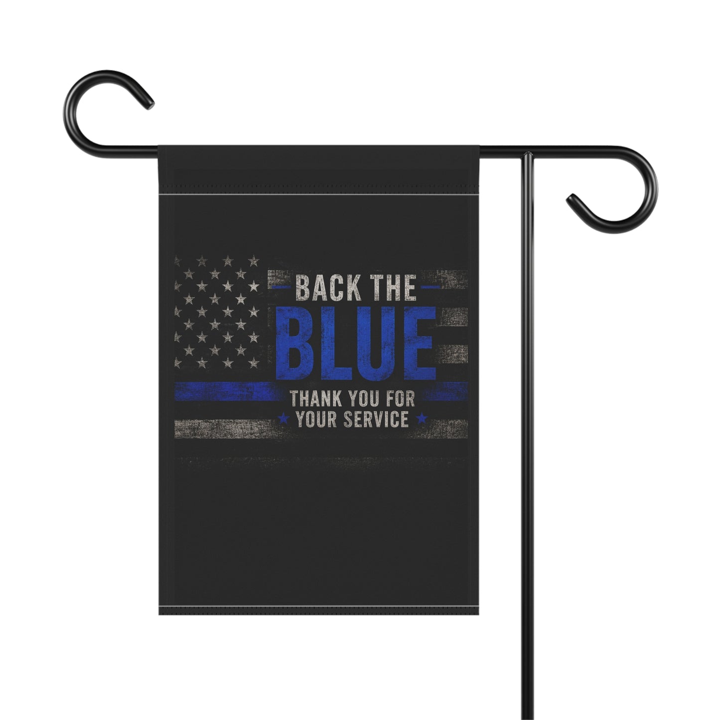 Back The Blue Garden Flag – Patriotic Thin Blue Line House Banner (Thank You For Your Service)