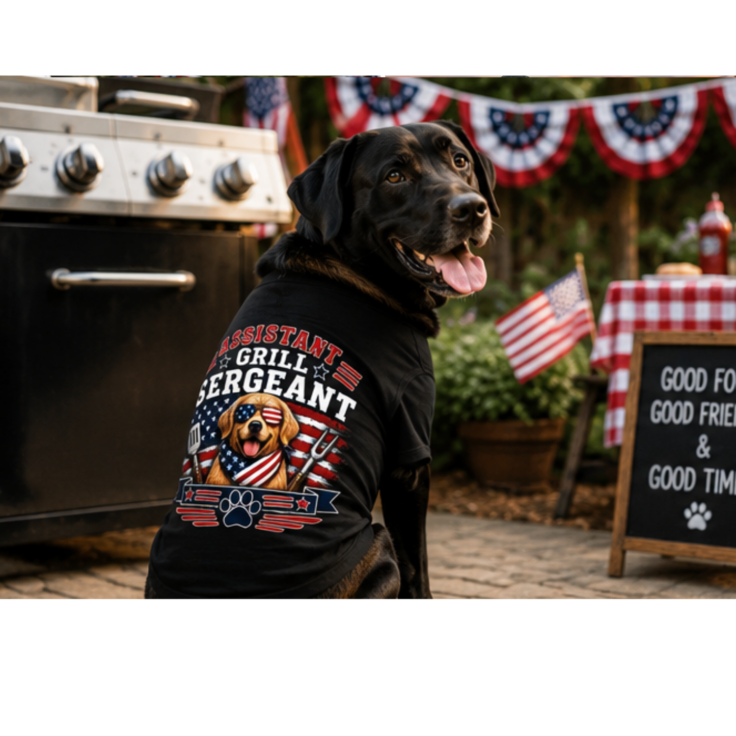 Assistant Grill Sergeant™ Pawtriot Tee.