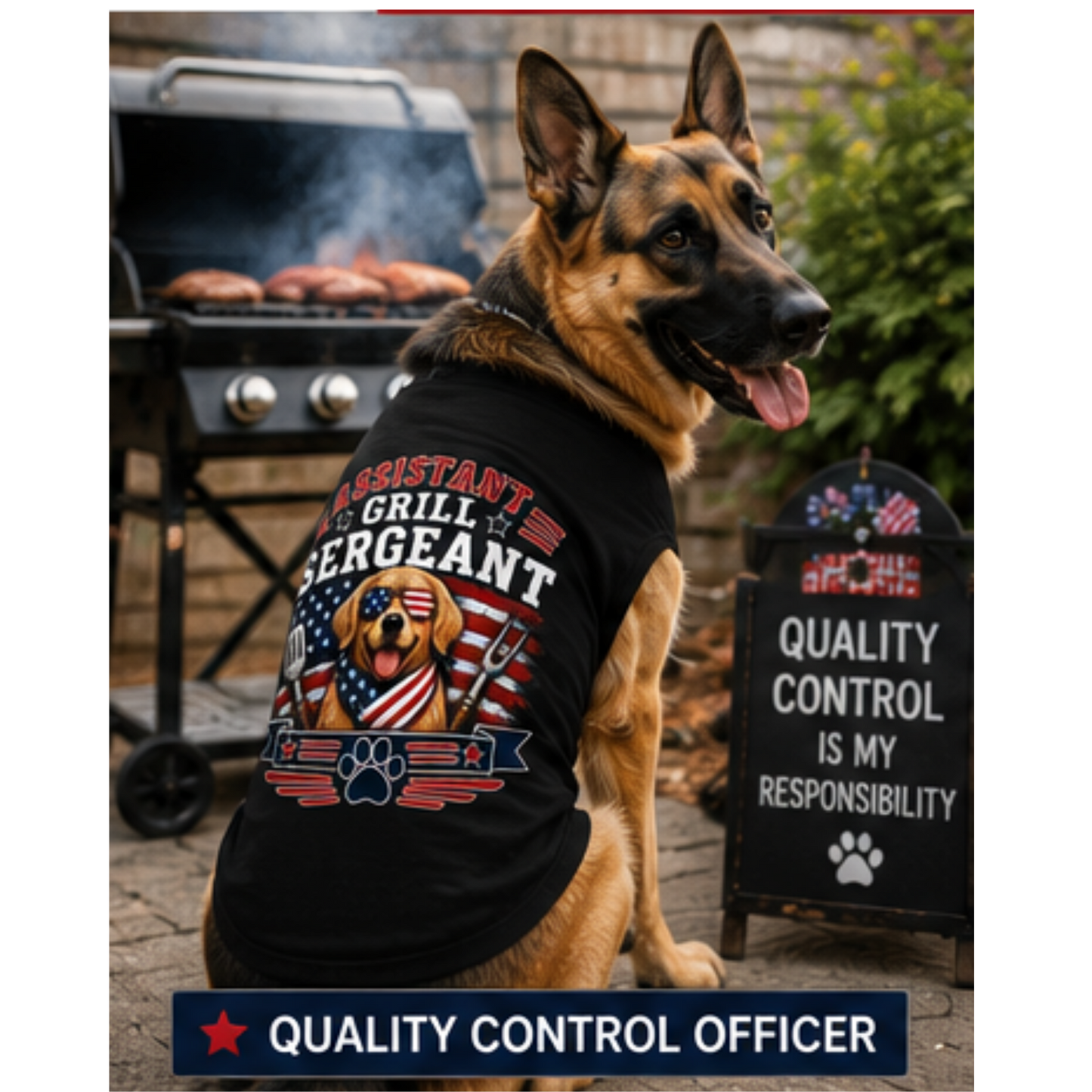 Assistant Grill Sergeant™ Pawtriot Tee.