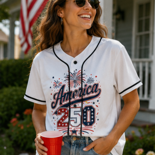 Women's 'America 250' Patriotic Baseball Jersey