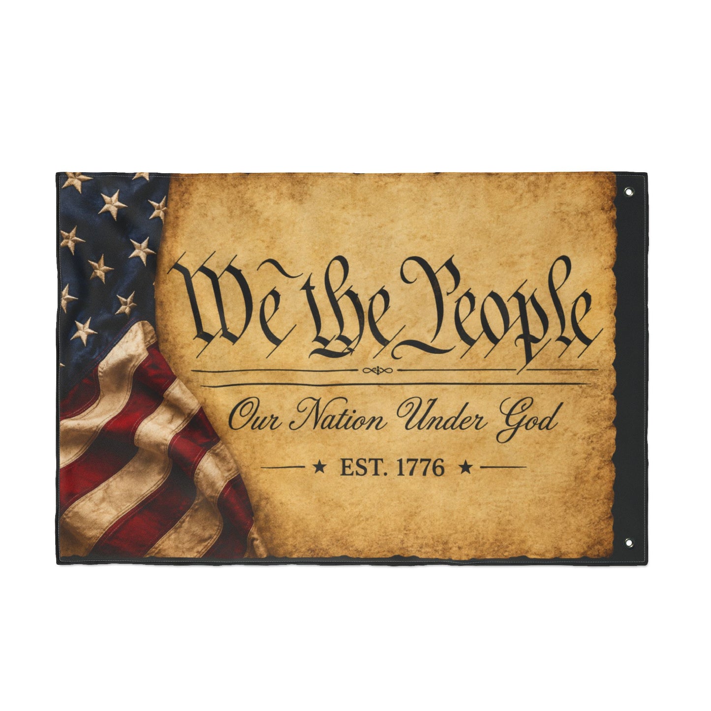 We the People Flag — Double-Sided Patriotic Garden Flag (Our Nation Under God, EST. 1776)