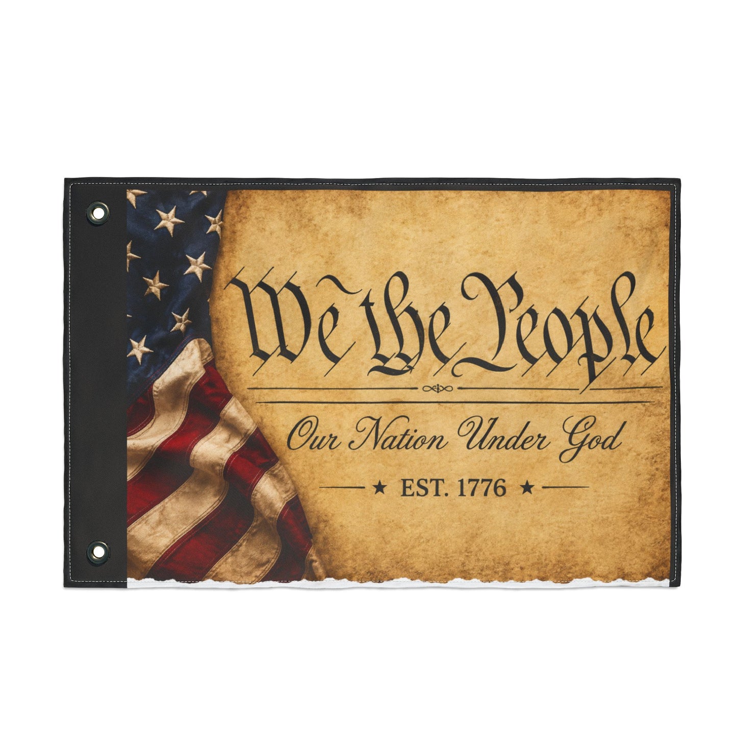 We the People Flag — Double-Sided Patriotic Garden Flag (Our Nation Under God, EST. 1776)