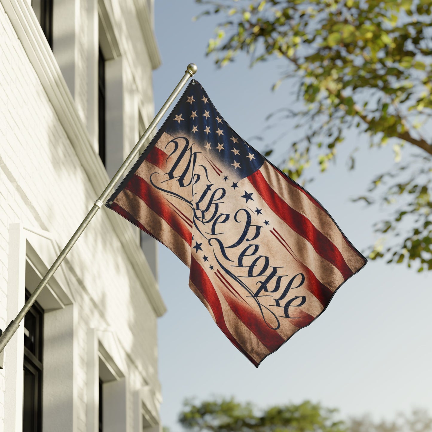 We the People American Flag - Double-Sided Patriotic Garden Flag