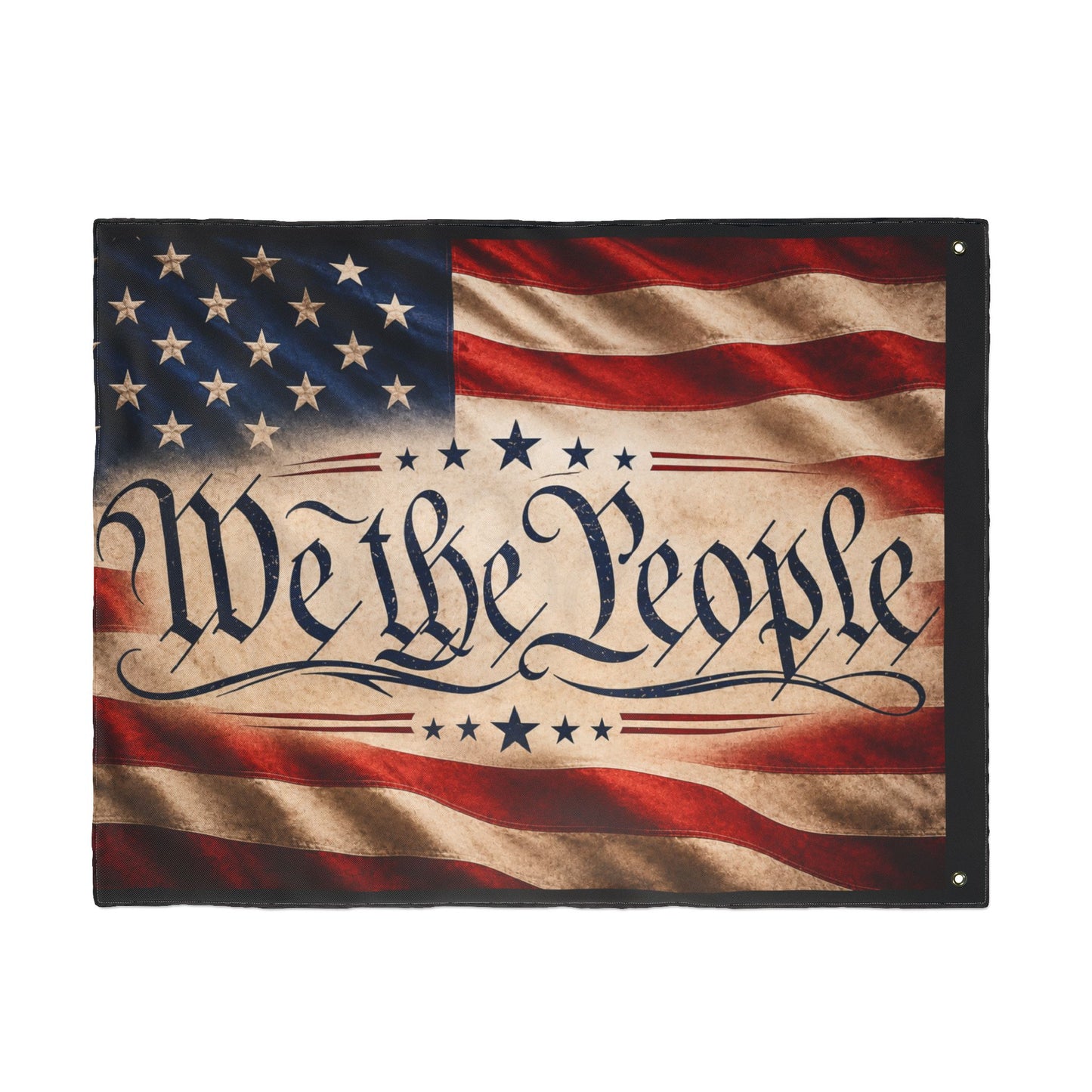 We the People American Flag - Double-Sided Patriotic Garden Flag