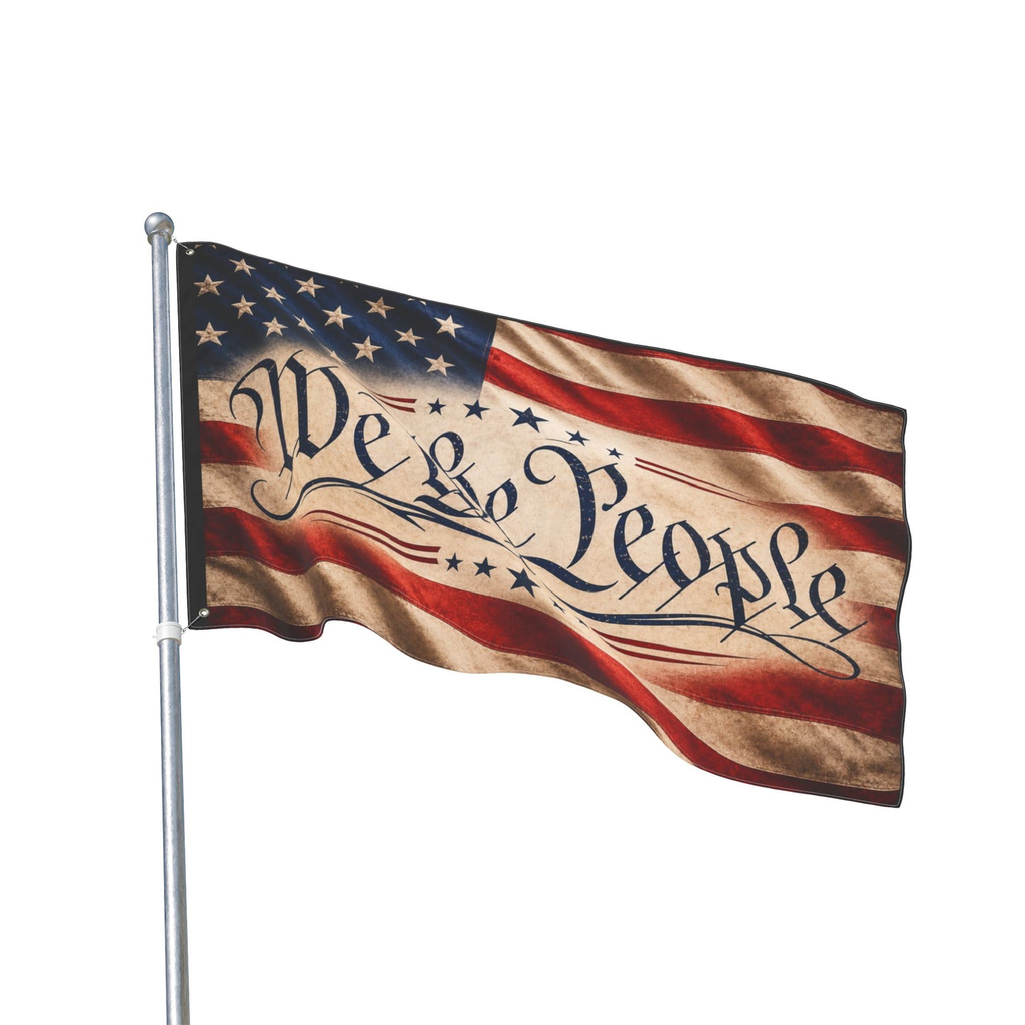 We the People American Flag - Double-Sided Patriotic Garden Flag