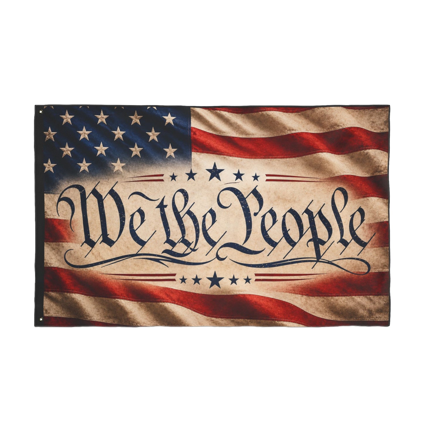 We the People American Flag - Double-Sided Patriotic Garden Flag
