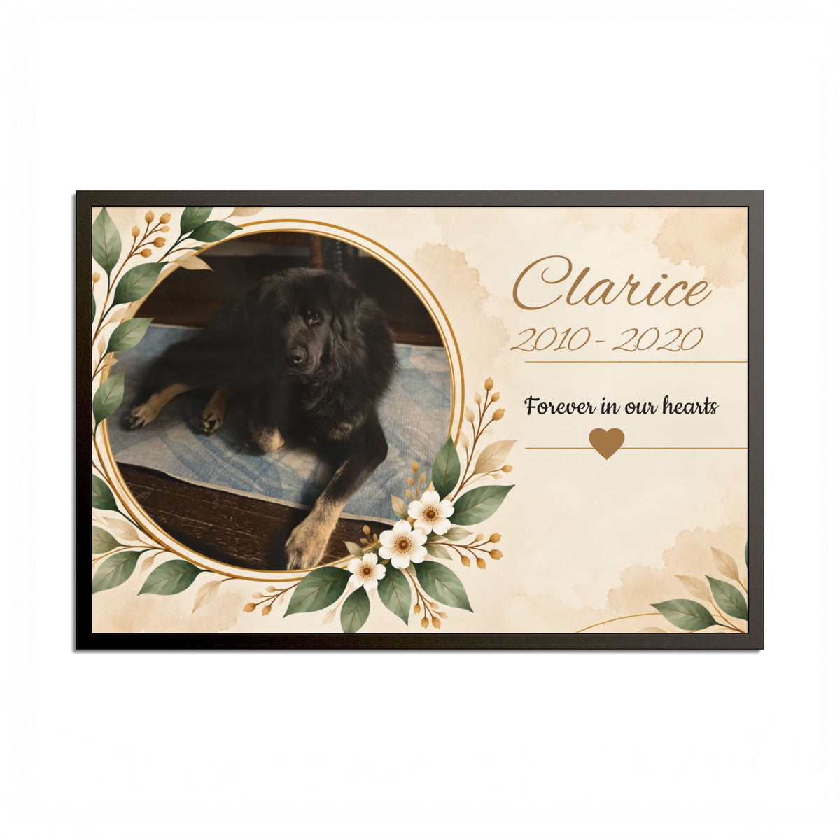 Personalized Pet Memorial Wall Art – Custom Dog or Cat Photo, Name & Dates, Pet Loss Remembrance Gift