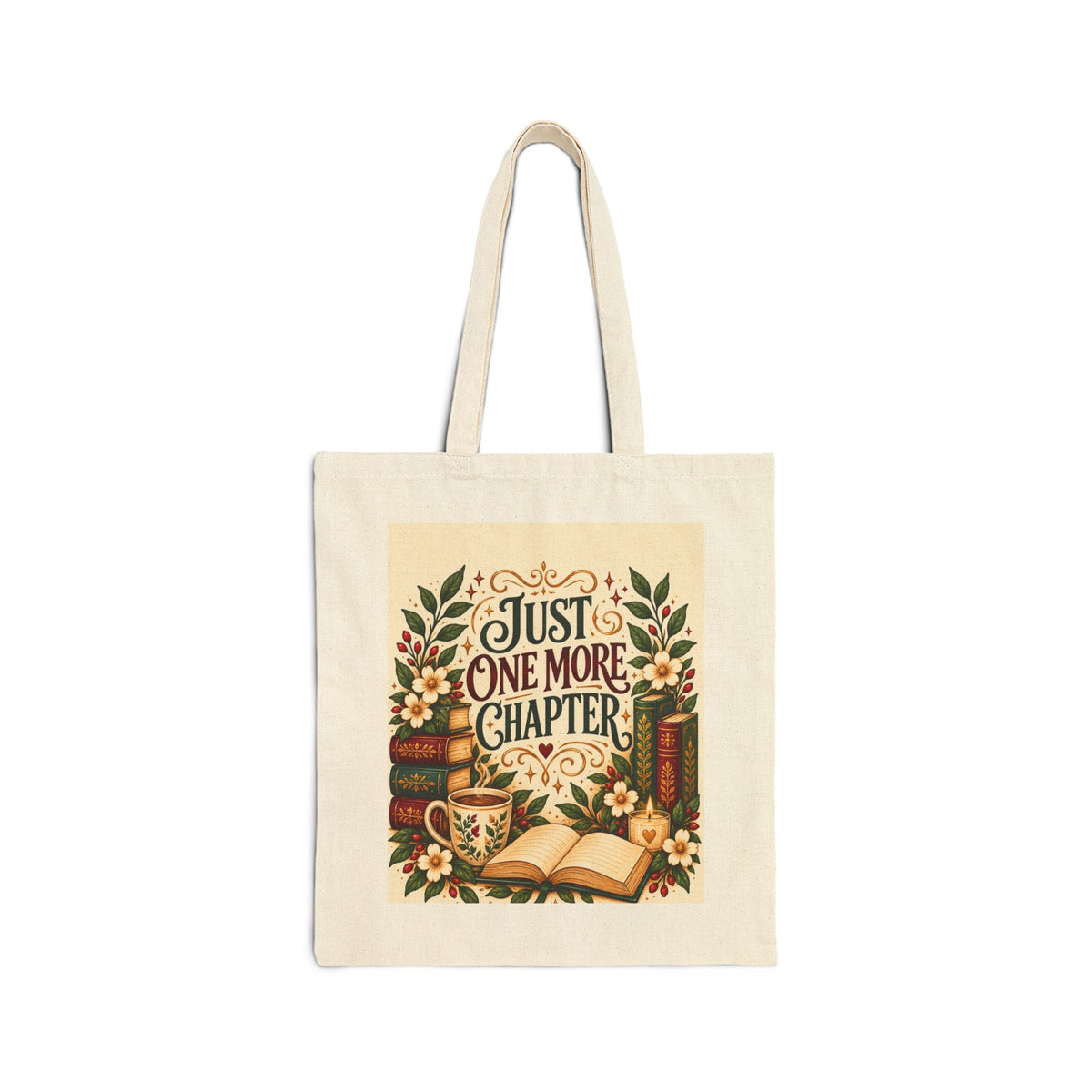 Just One More Chapter Tote Bag, Book Lover Gift, Bookish Tote, Reader Gift, Literary Gift, Bookworm Bag, Reading Gift