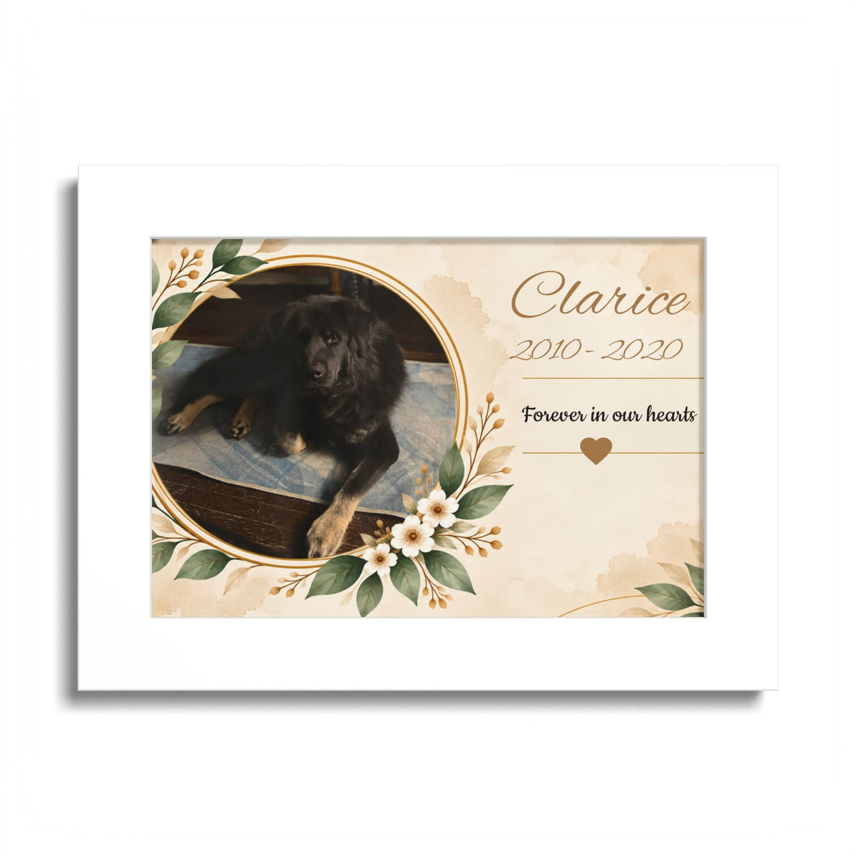 Personalized Pet Memorial Wall Art – Custom Dog or Cat Photo, Name & Dates, Pet Loss Remembrance Gift