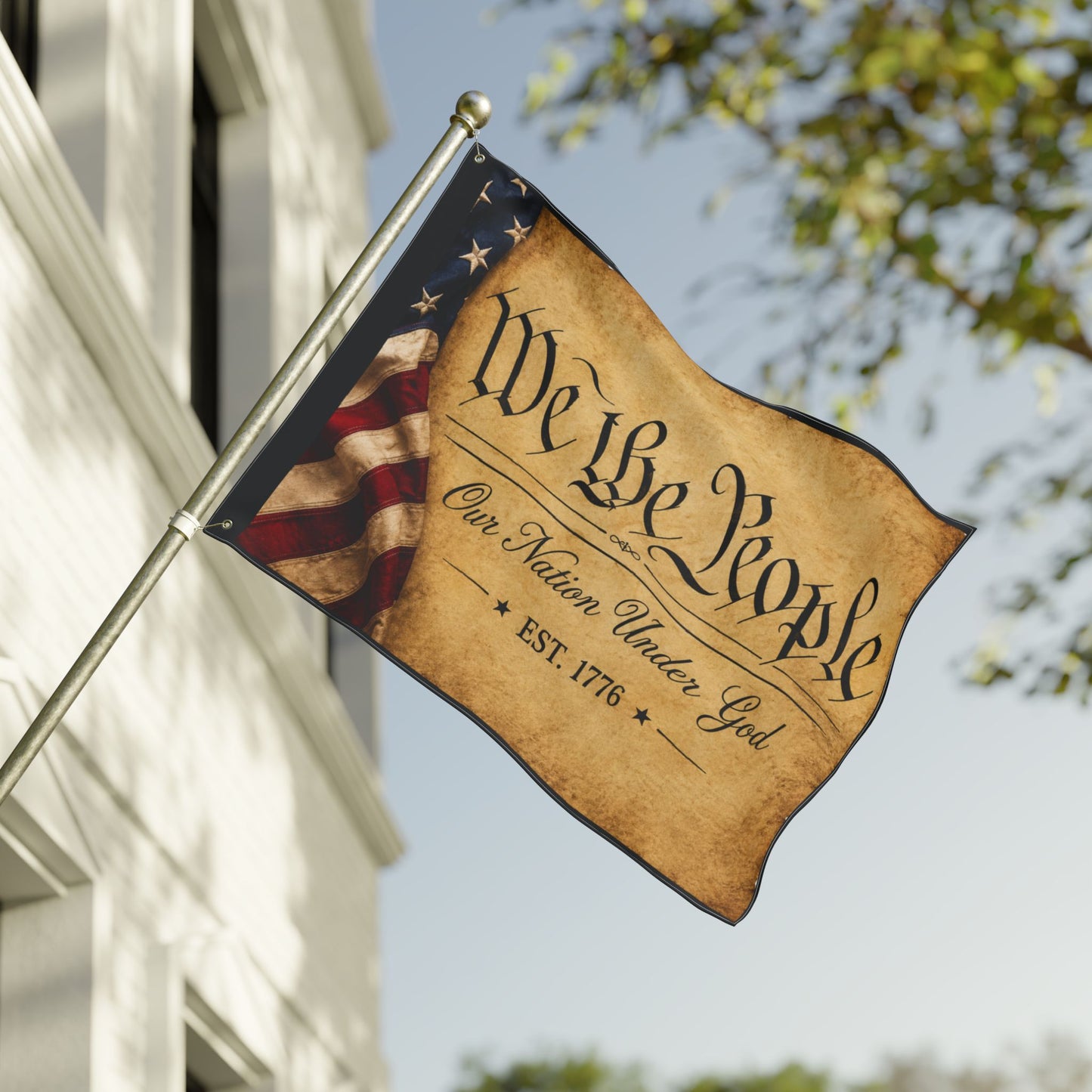 We the People Flag — Double-Sided Patriotic Garden Flag (Our Nation Under God, EST. 1776)