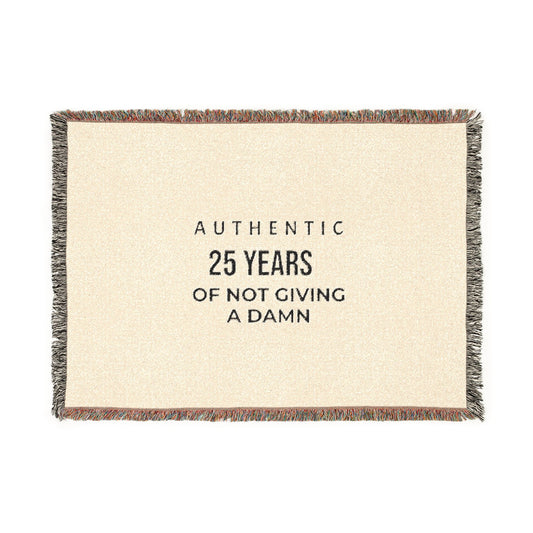 Anniversary Woven Blanket — "25 Years" Commemorative Throw