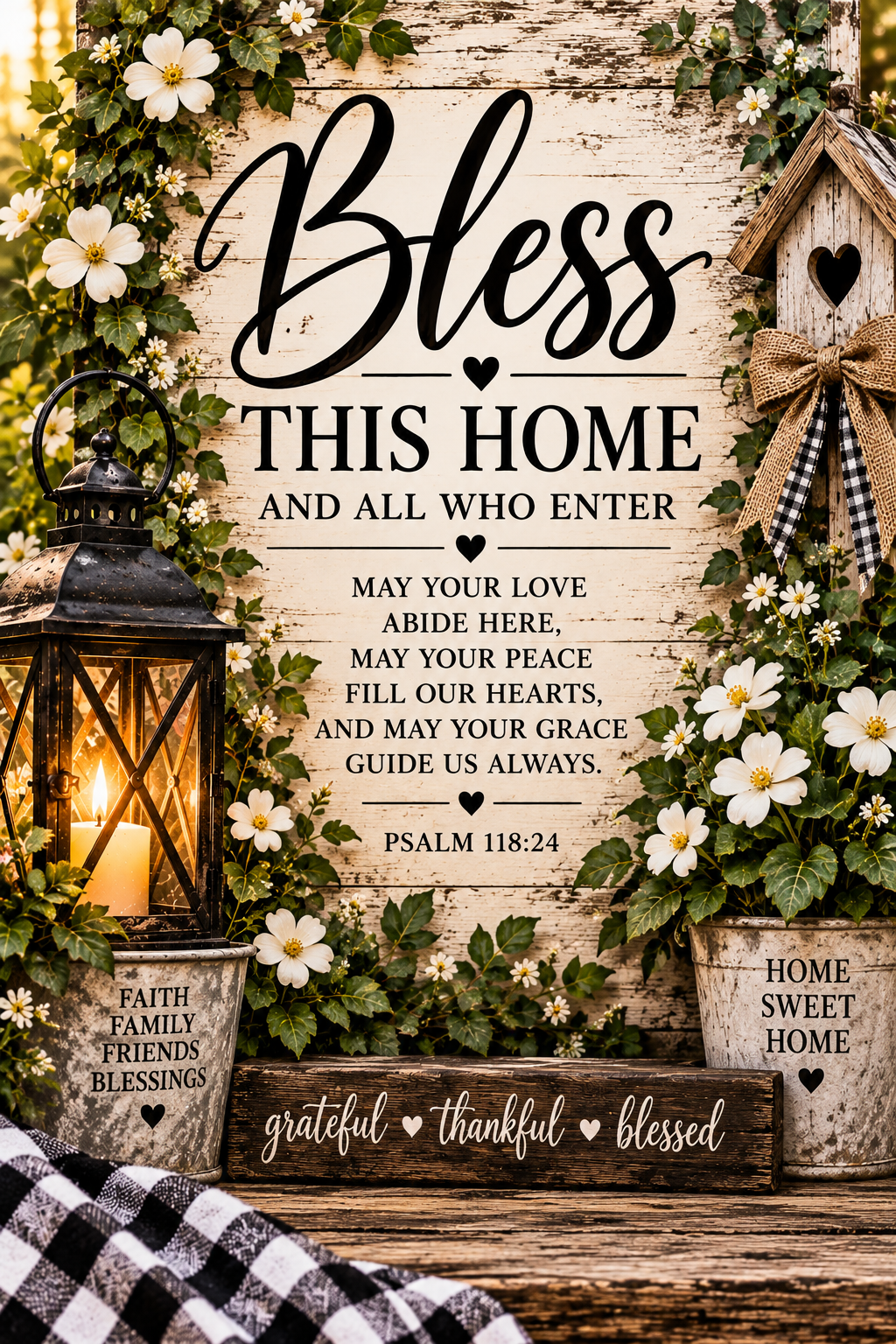 Bless This Home Garden Flag – Christian Faith Garden Flag, Religious Outdoor Decor, Farmhouse Porch Flag