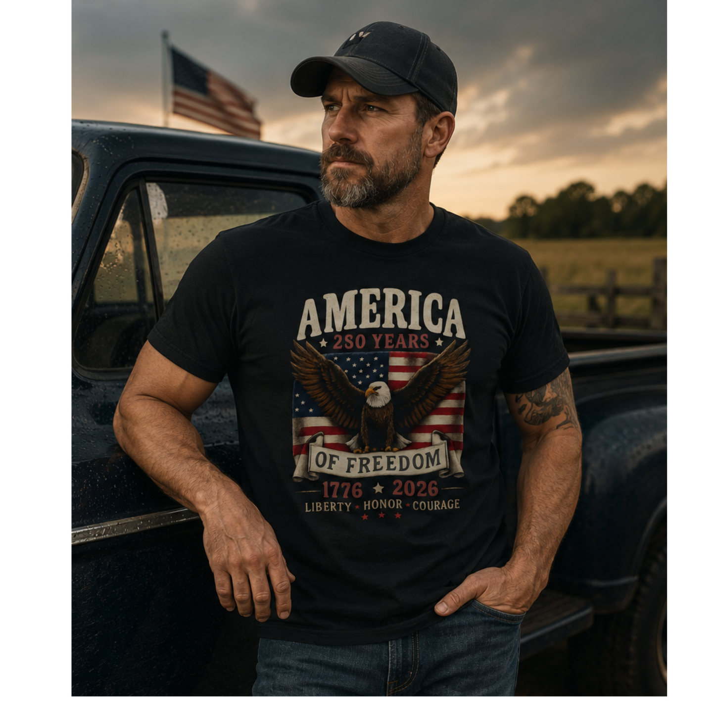 Freedom Soars Eagle Americana Tee