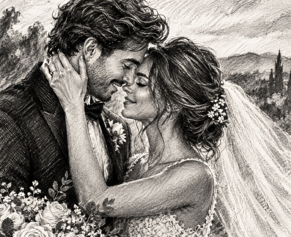 Custom Photo to Art Portrait, Personalized Wedding Portrait, Charcoal Drawing, Watercolor or Oil Painting, Custom Couple Gift